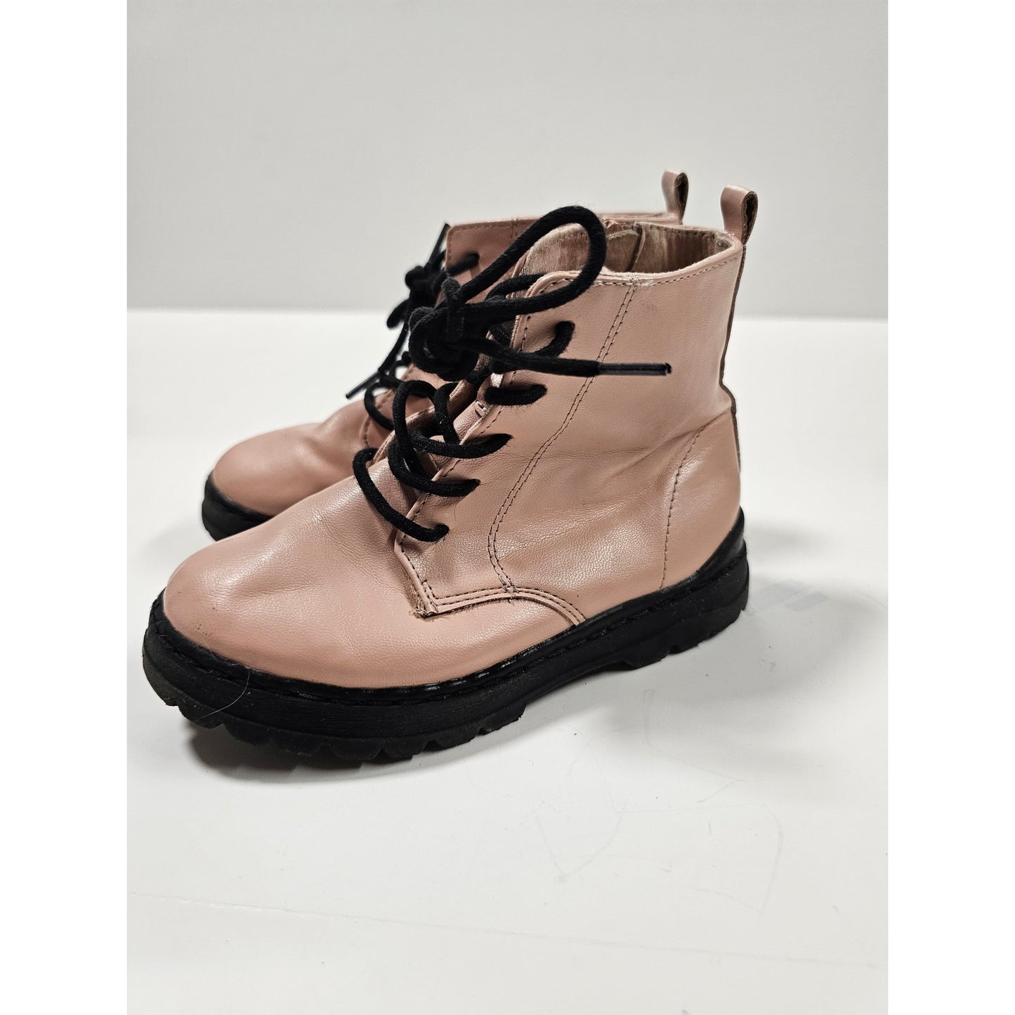 Little Girls Combat Boots Zara Pale Pink size 27 / US 10.5