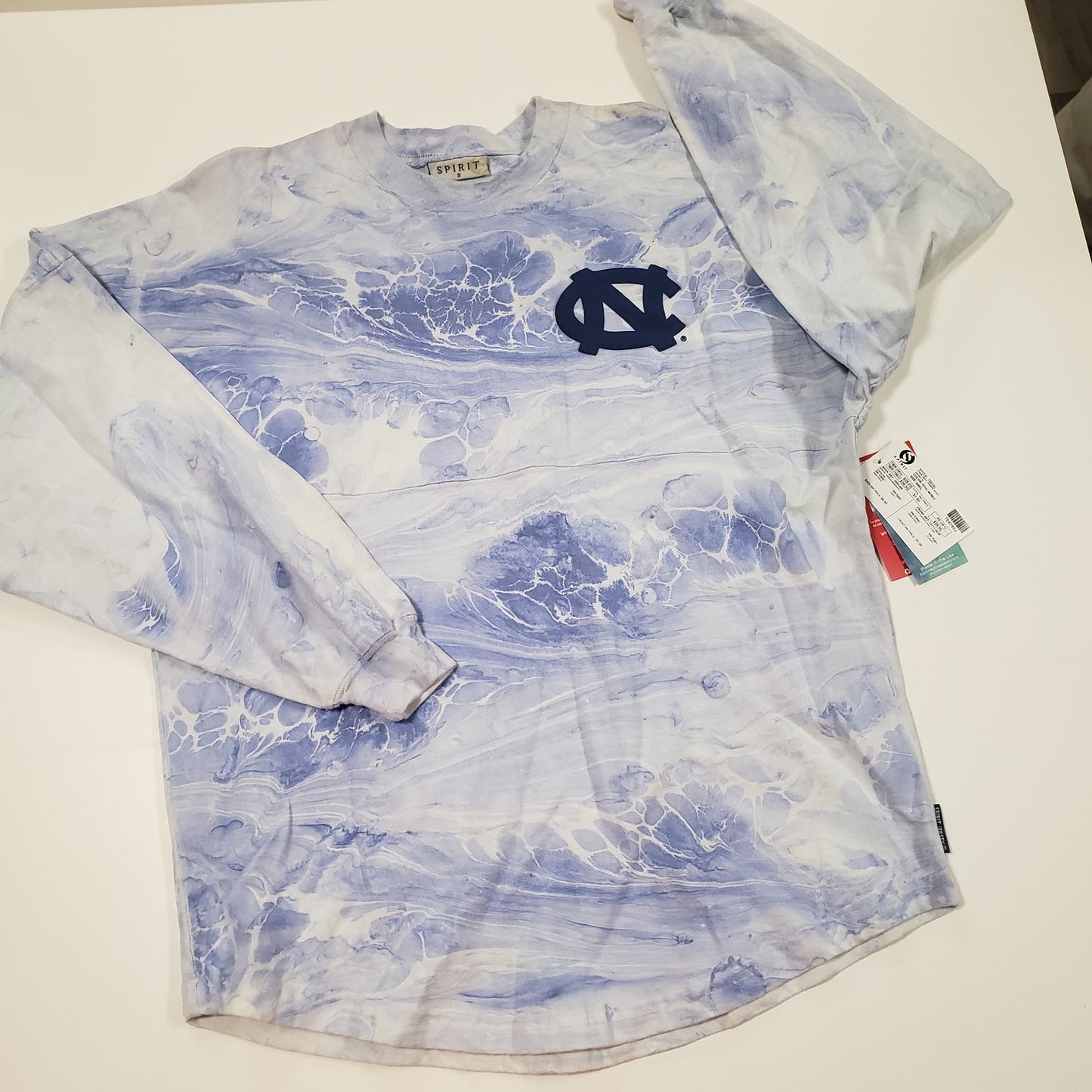 North Carolina Tar Heels Long sleeve Spirit Jersey Tee Size Small
