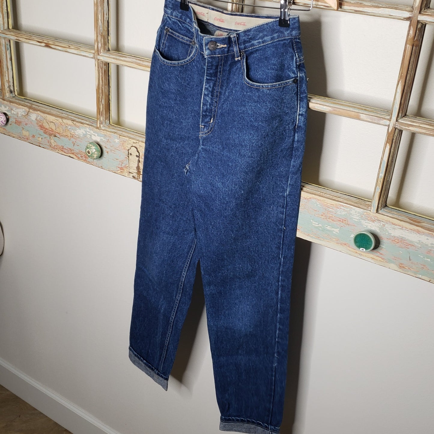 Vintage Coca Cola high rise tapered leg Jeans ladies size 8