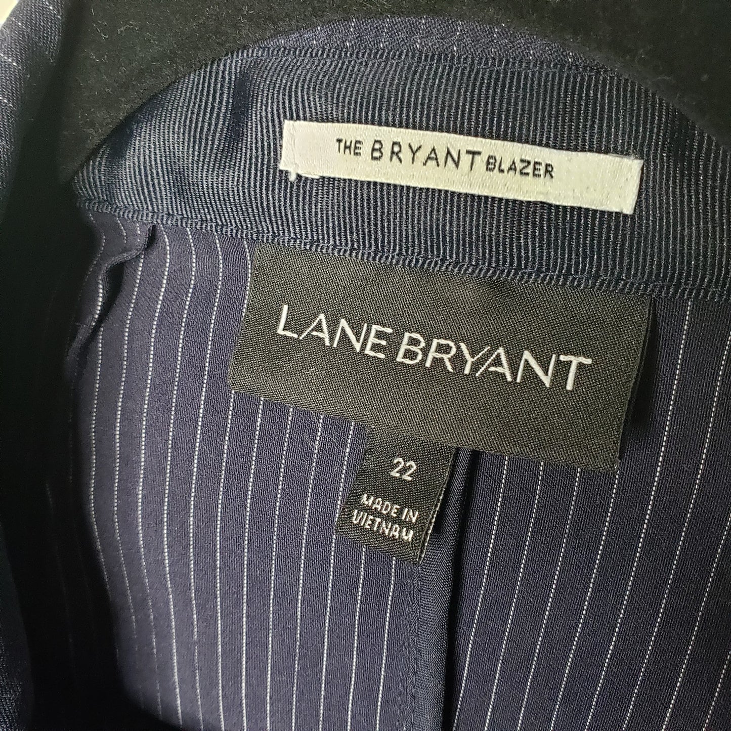 Lane Bryant Navy Blue With White Pinstripes Ladies size 22
