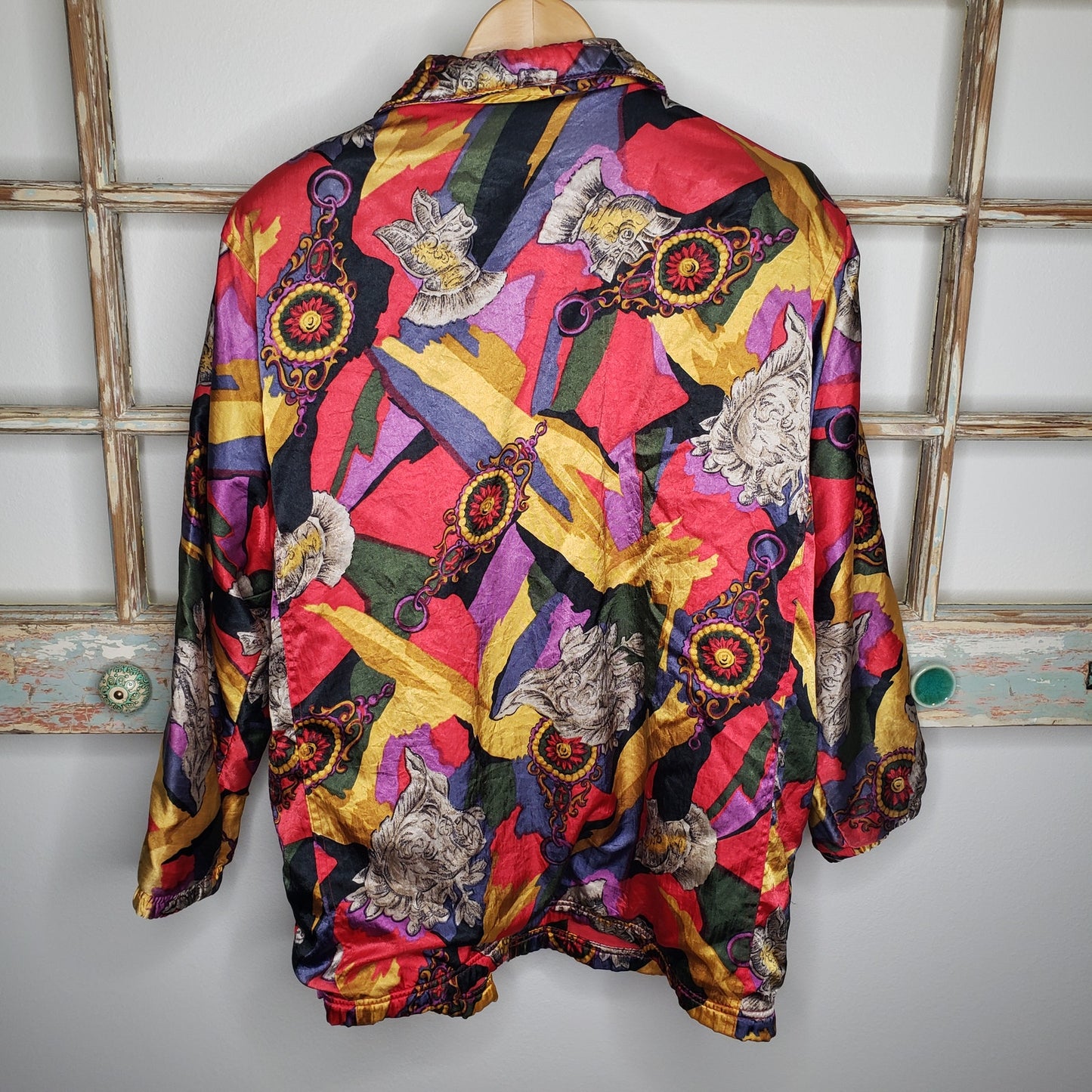 Rafael Vintage Quilted Jacket With Zip Front Ladies Oversized Small