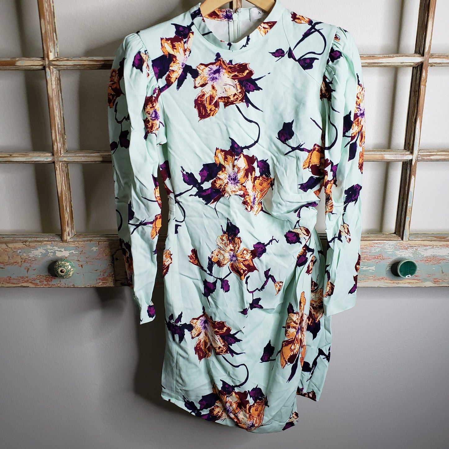 NWT A.L.C floral Jane Mini Dress Asymmetrical length ladies size 2