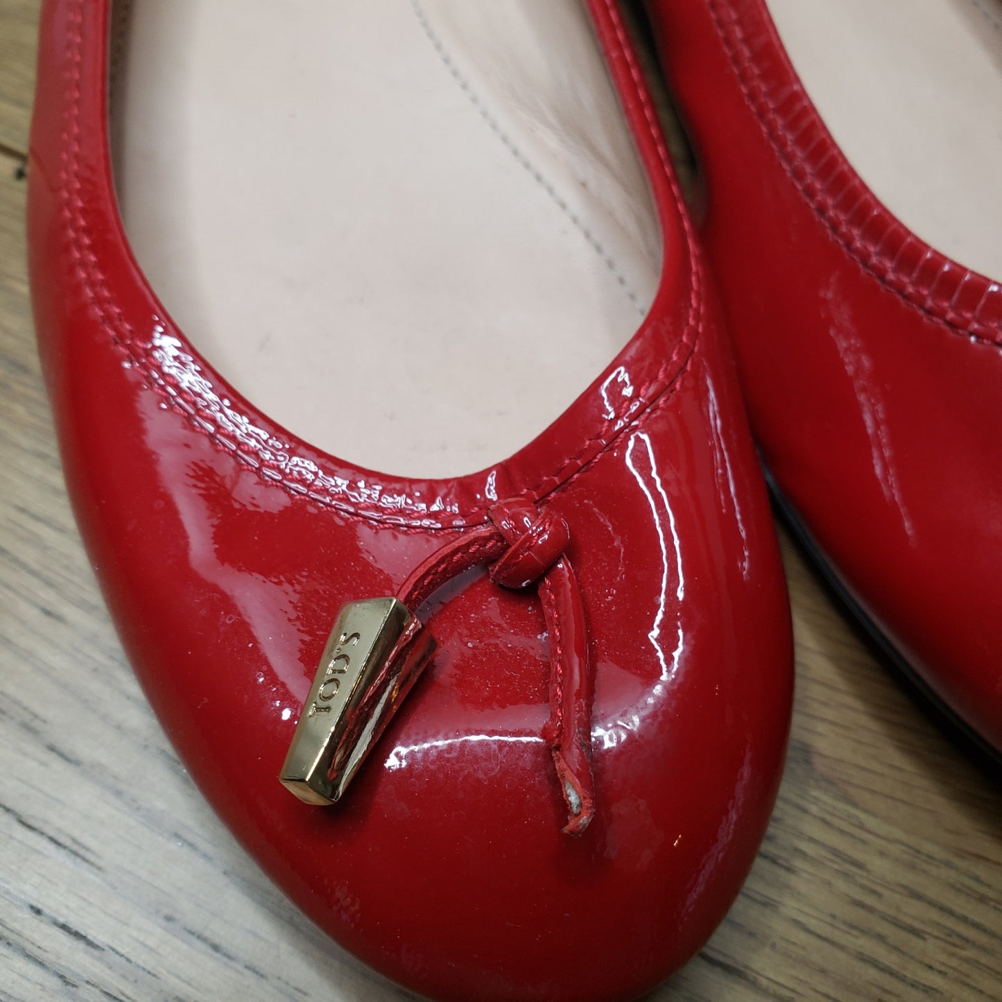 Tod's Studded Patent Leather Ballerinas ladies size 6.5