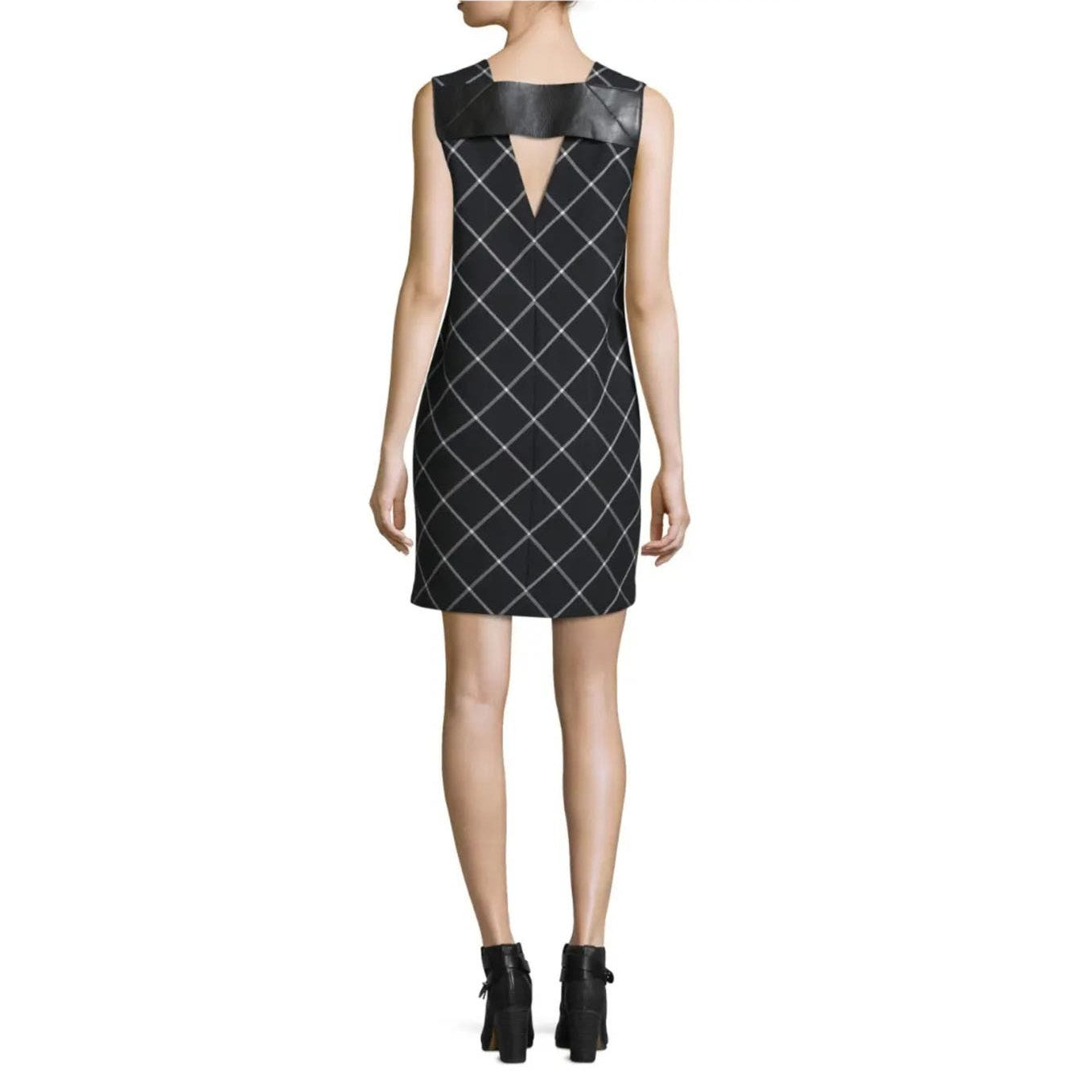 Rag & Bone Phoebe V-neck Windowpane Shift Dress Ladies Size 00
