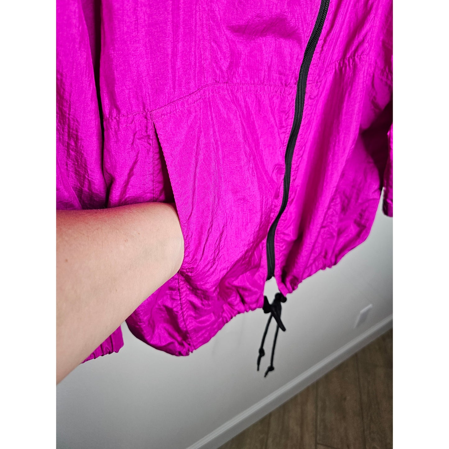 Vintage The Cube Vibrant Fuchsia Zip Up Windbreaker oversized Medium