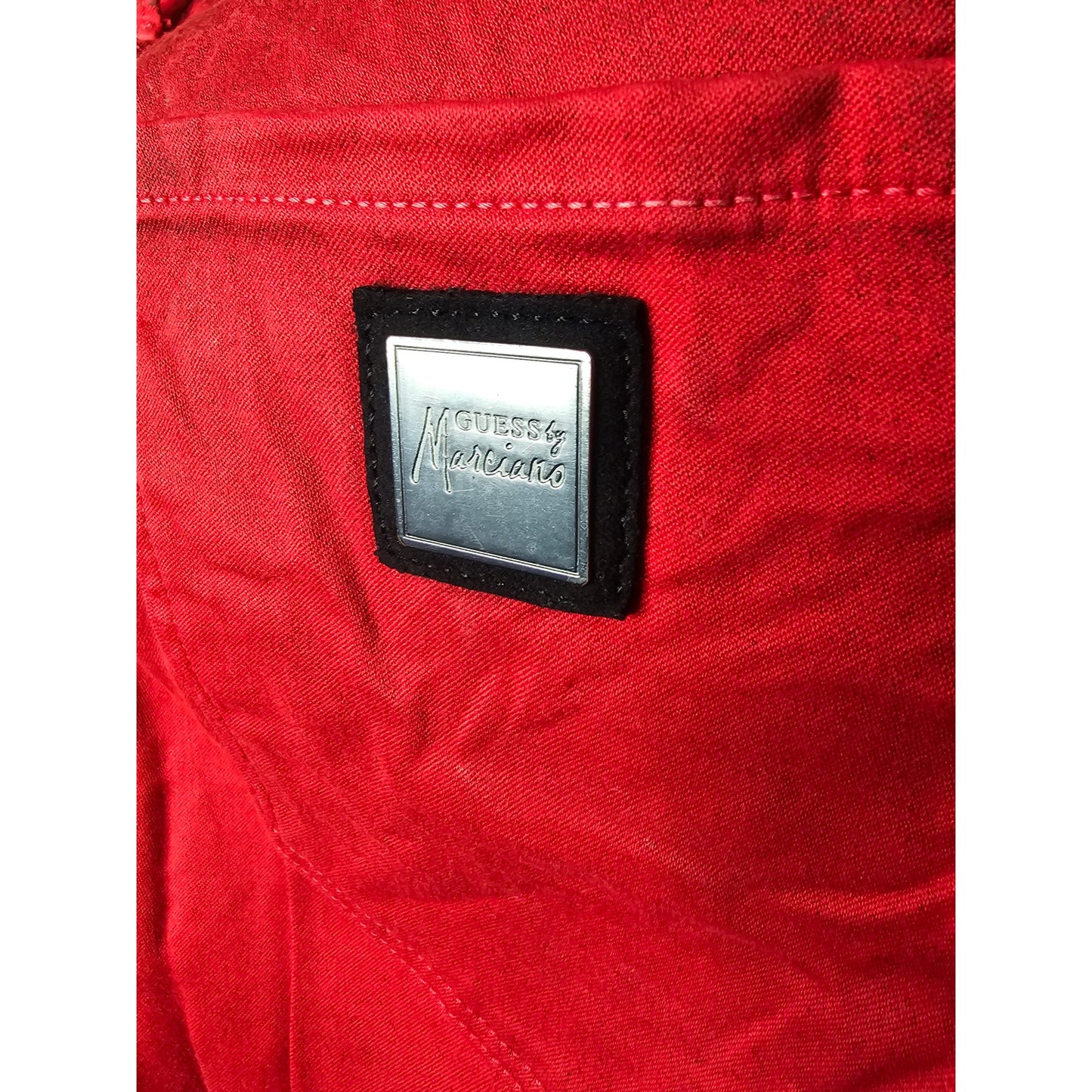 Guess By Marciano Red / Black Overspray ladies size 30 Jeans