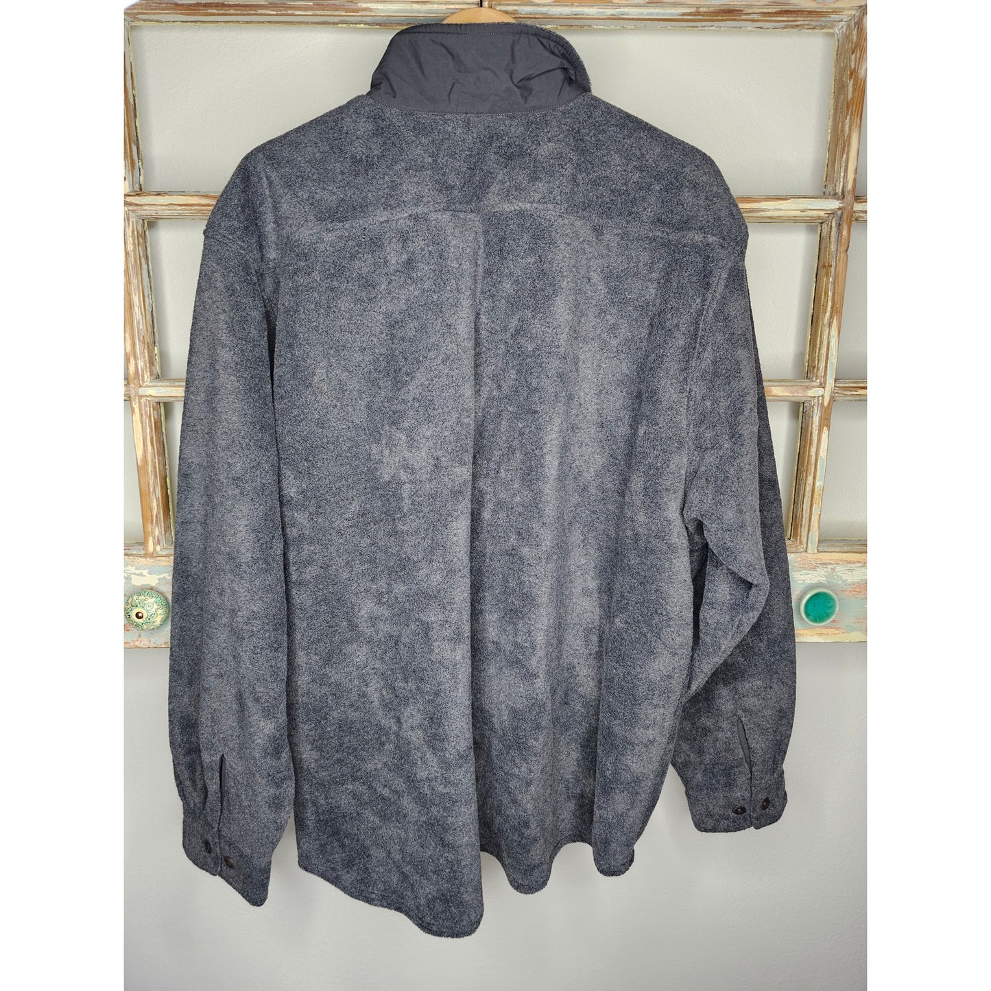 L.L Bean Dark Grey Fleece Zip Up Jacket Size XL
