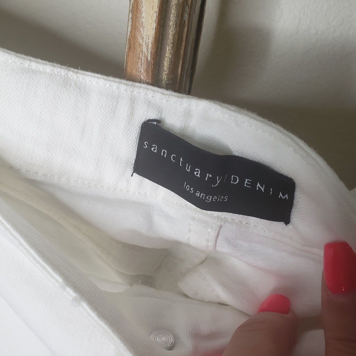 Sanctuary White Denim Cropped Jeans Ladies size 18 NWT