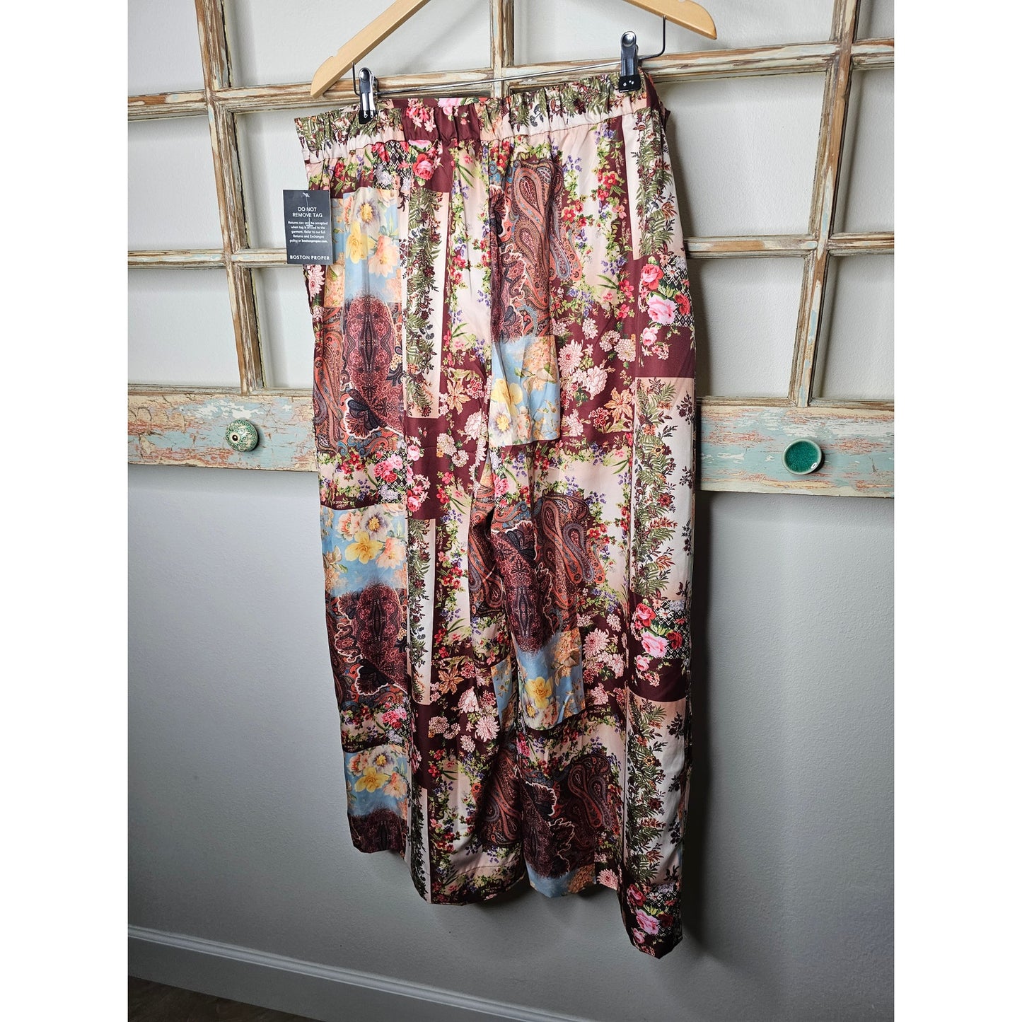 NWT Boston Proper Patchwork Wide Leg Pants size Ladies XL