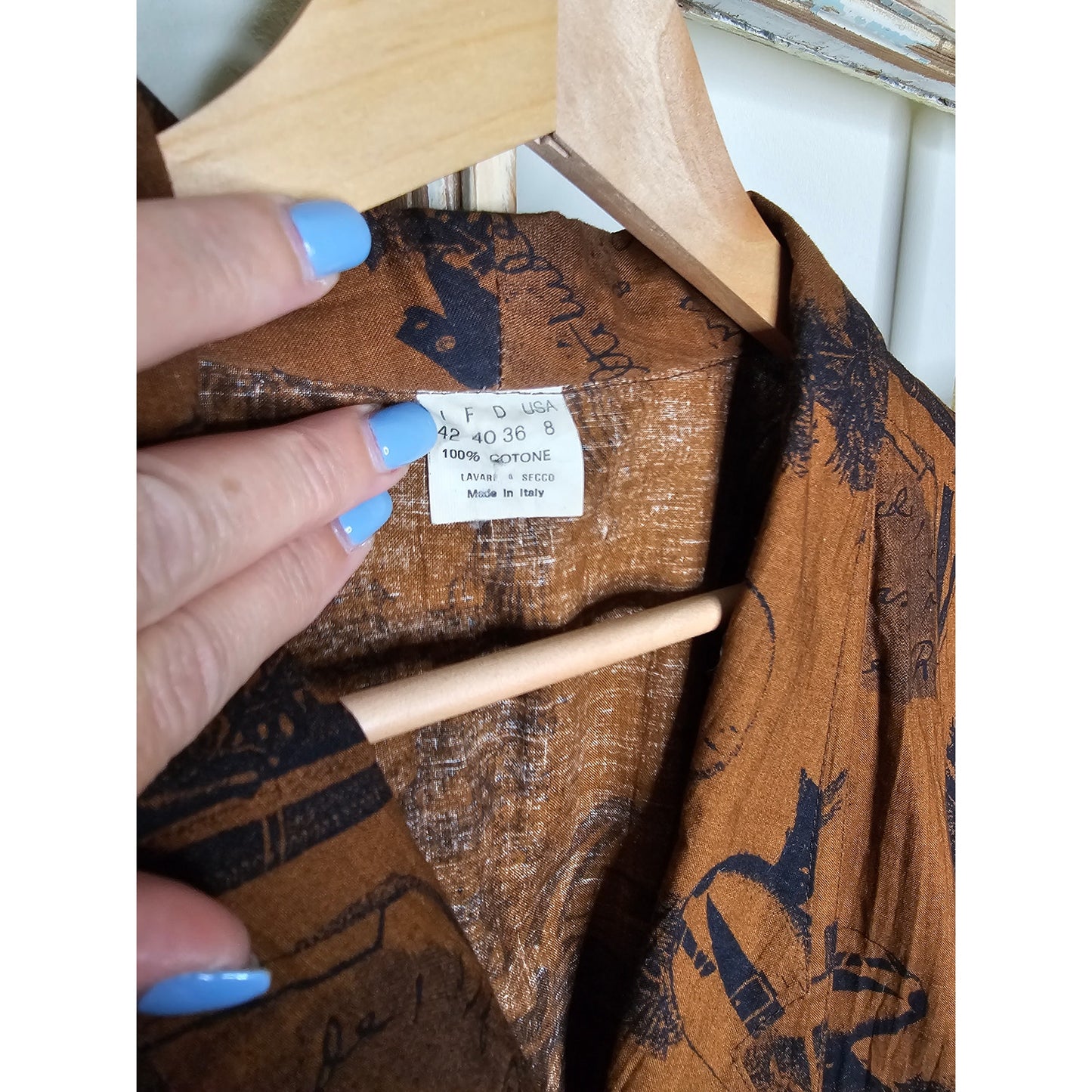 Vintage Cotton Aviation Double breasted blazer with pockets size 8