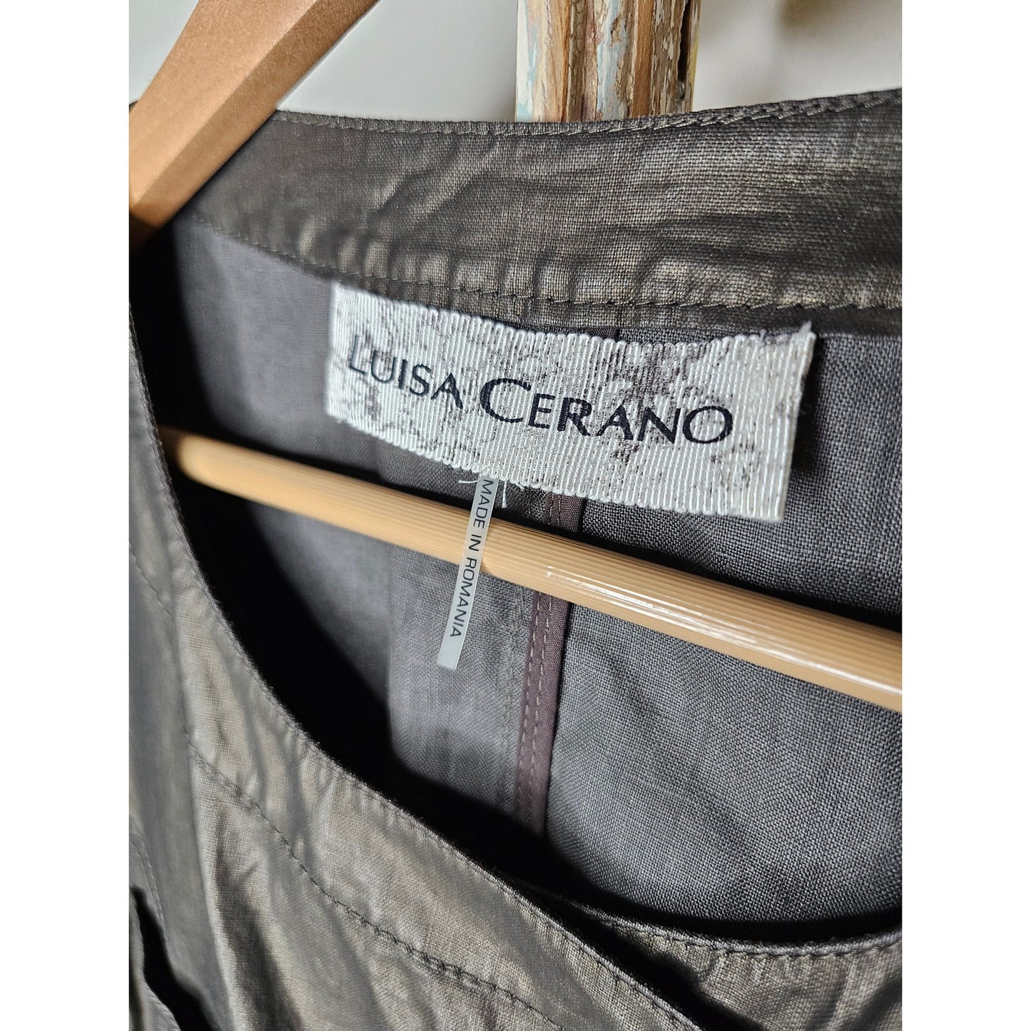 Luisa Cerano Linen Blend Button Up Jacket size 12