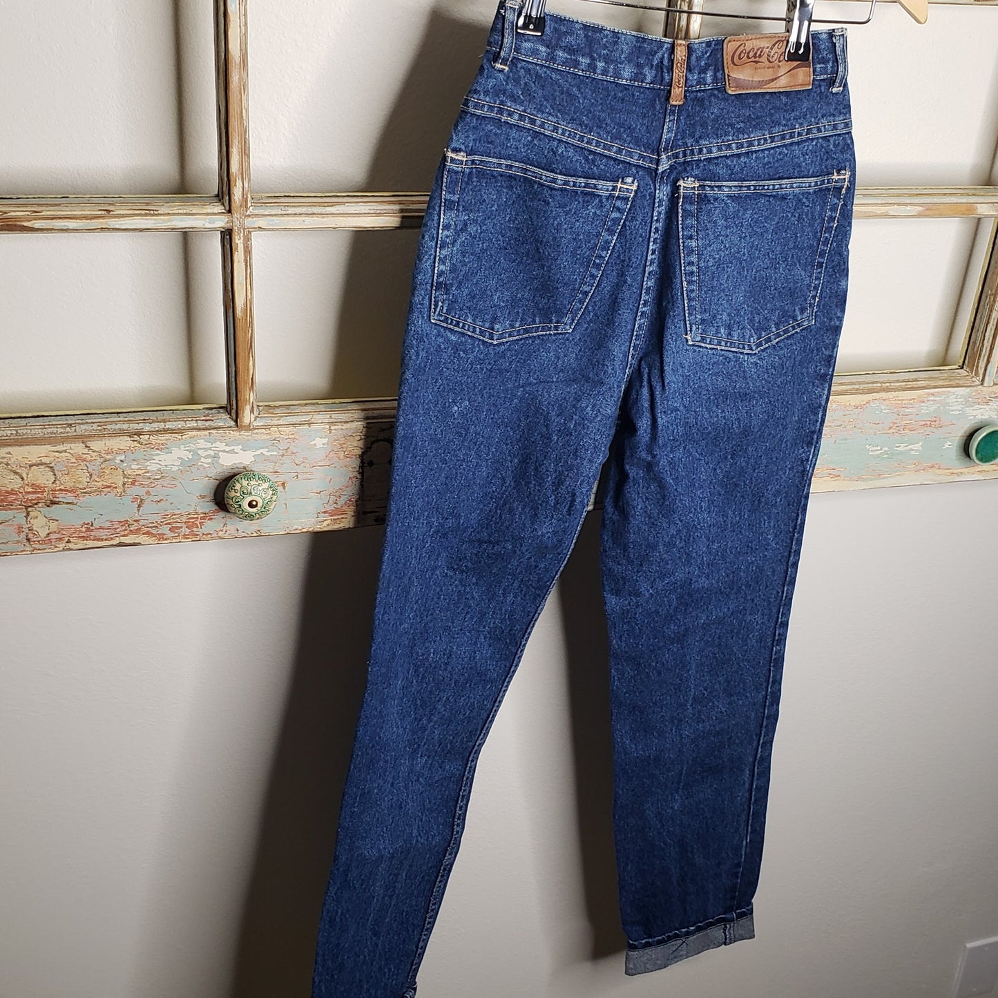 Vintage Coca Cola high rise tapered leg Jeans ladies size 8