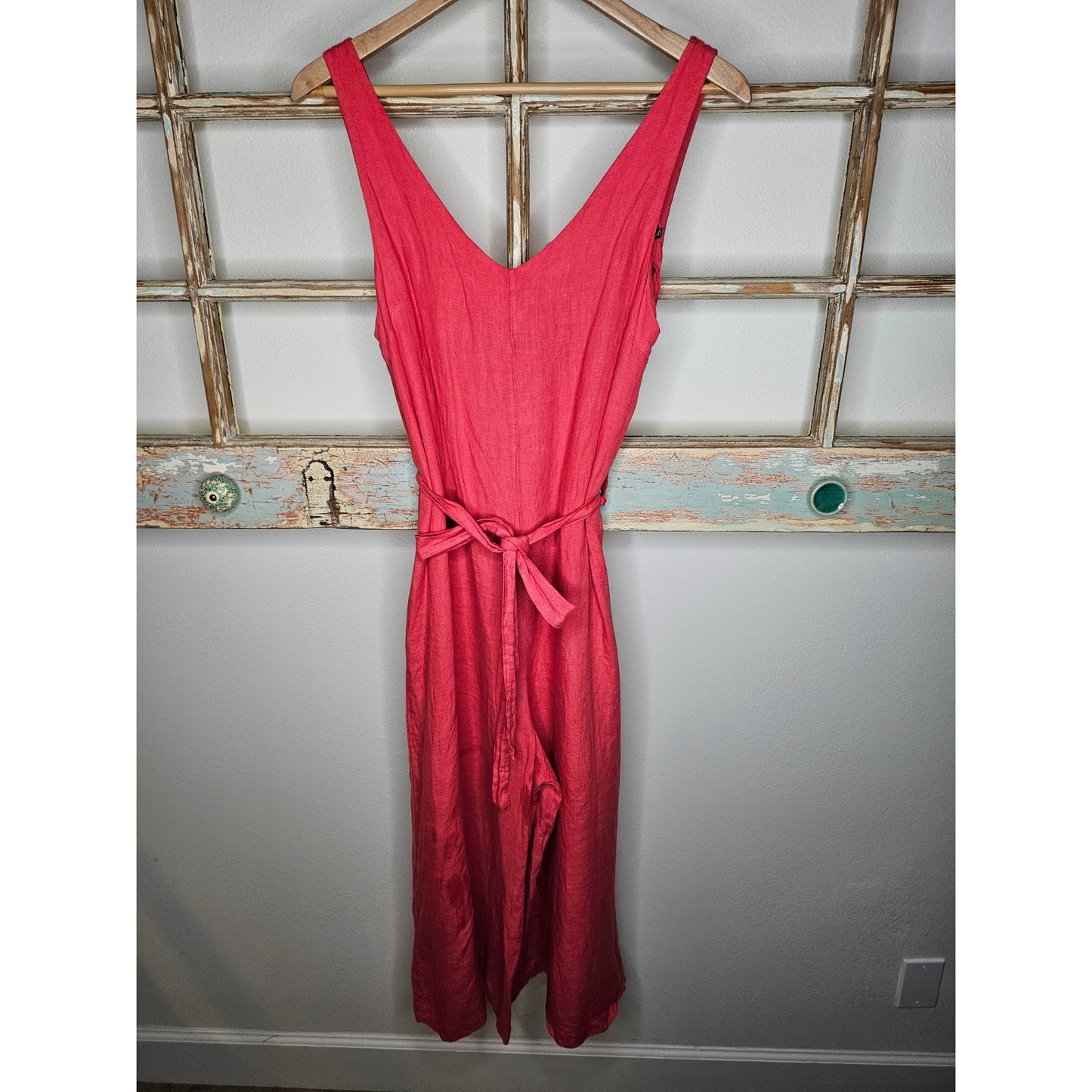 Linen Lungo La'rno Sleeveless Jumpsuit Cropped length size XS