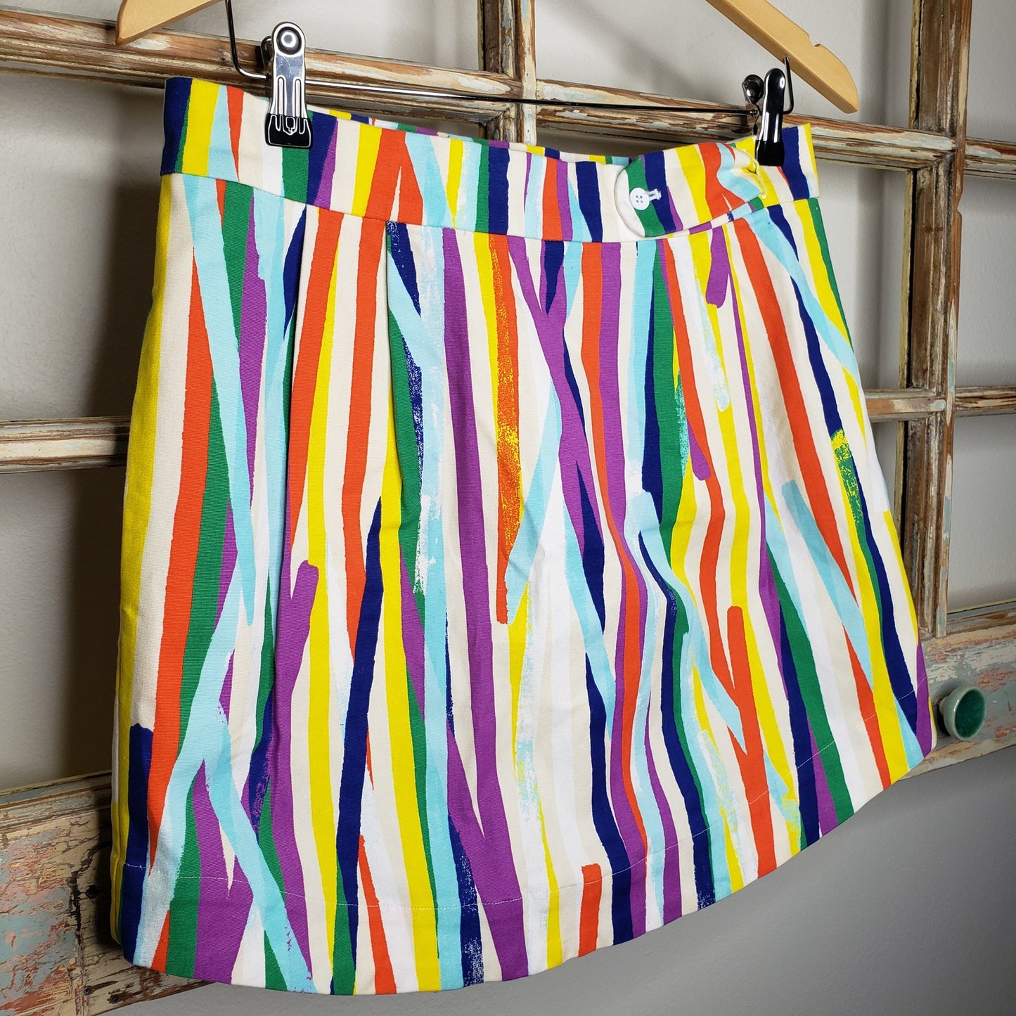 Kate Spade Saturday Rainbow Strokes ladies size 10 Mini Skirt