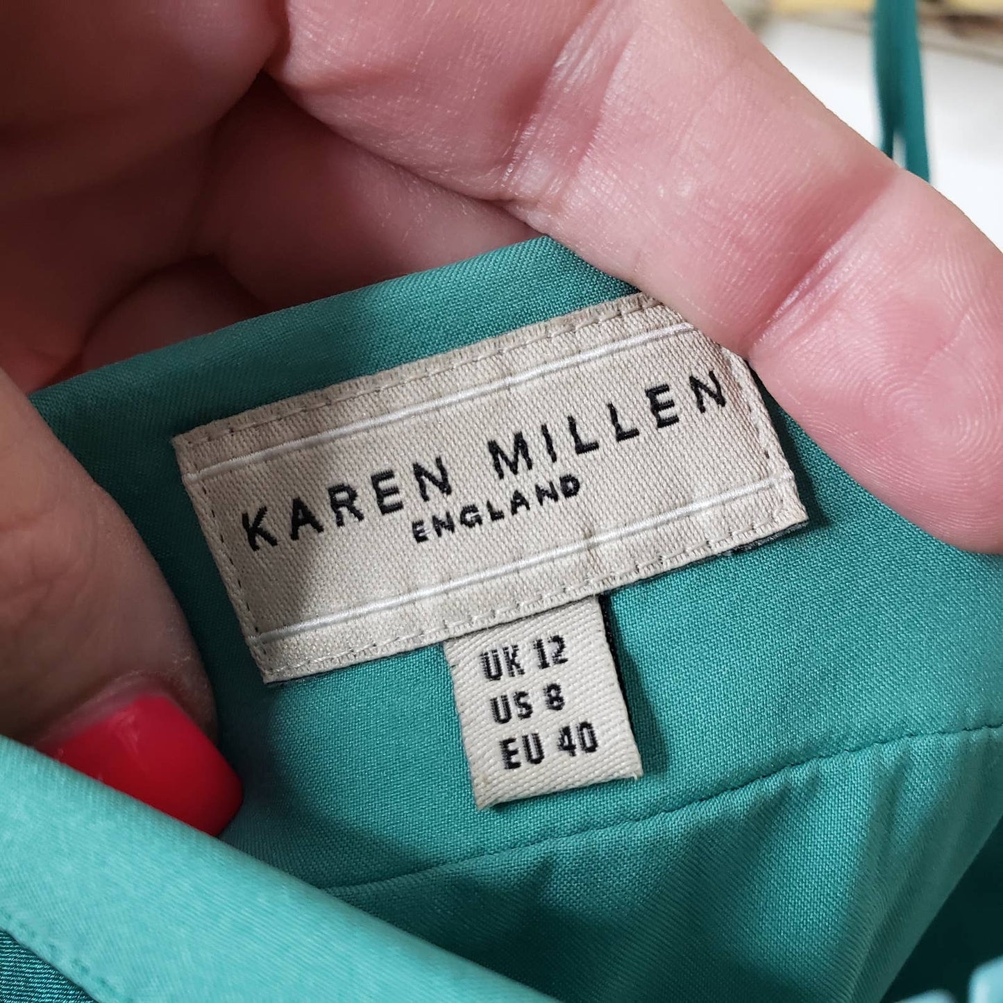 Karen Millen lined Silk Corset embroidered dress ladies size 8
