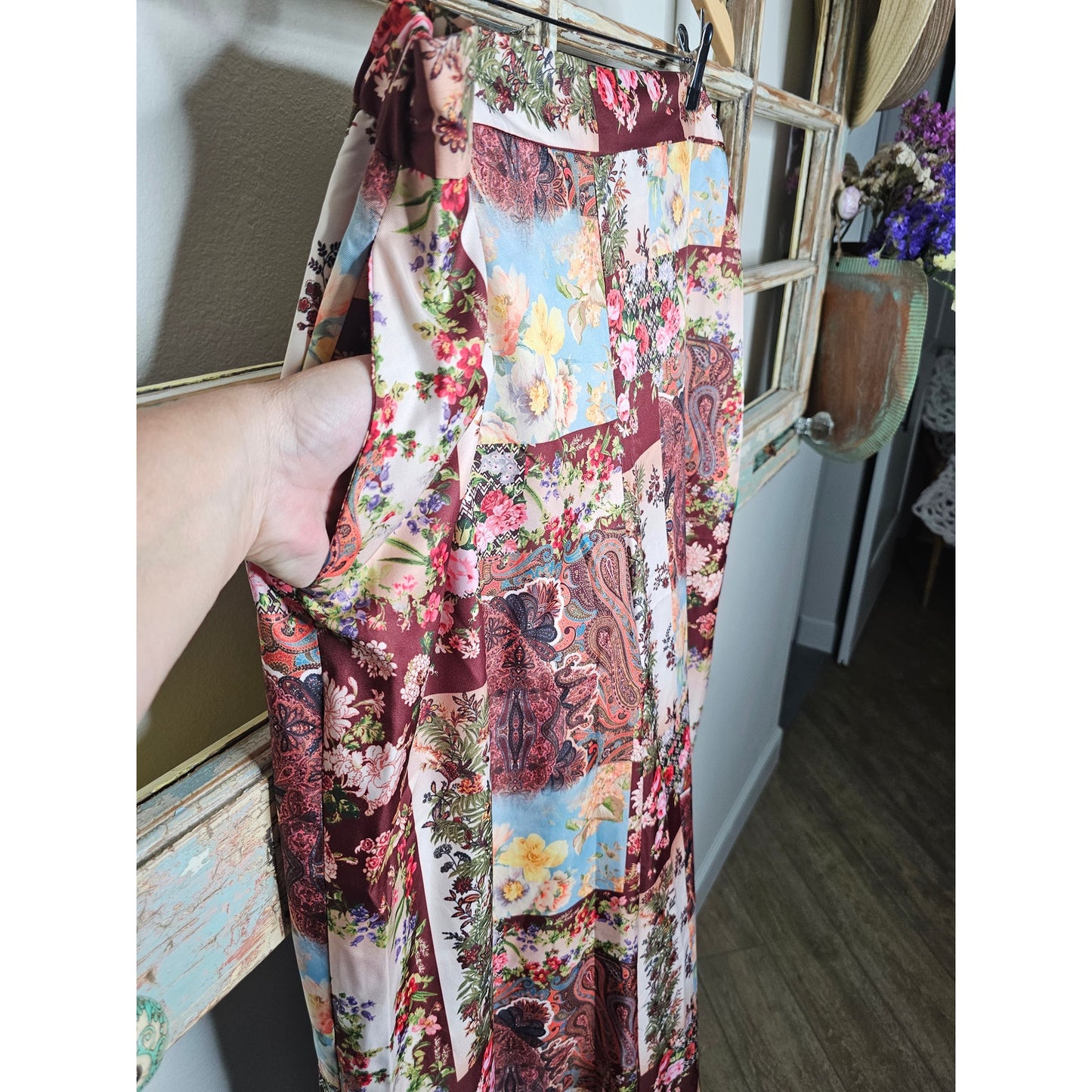 NWT Boston Proper Patchwork Wide Leg Pants size Ladies XL