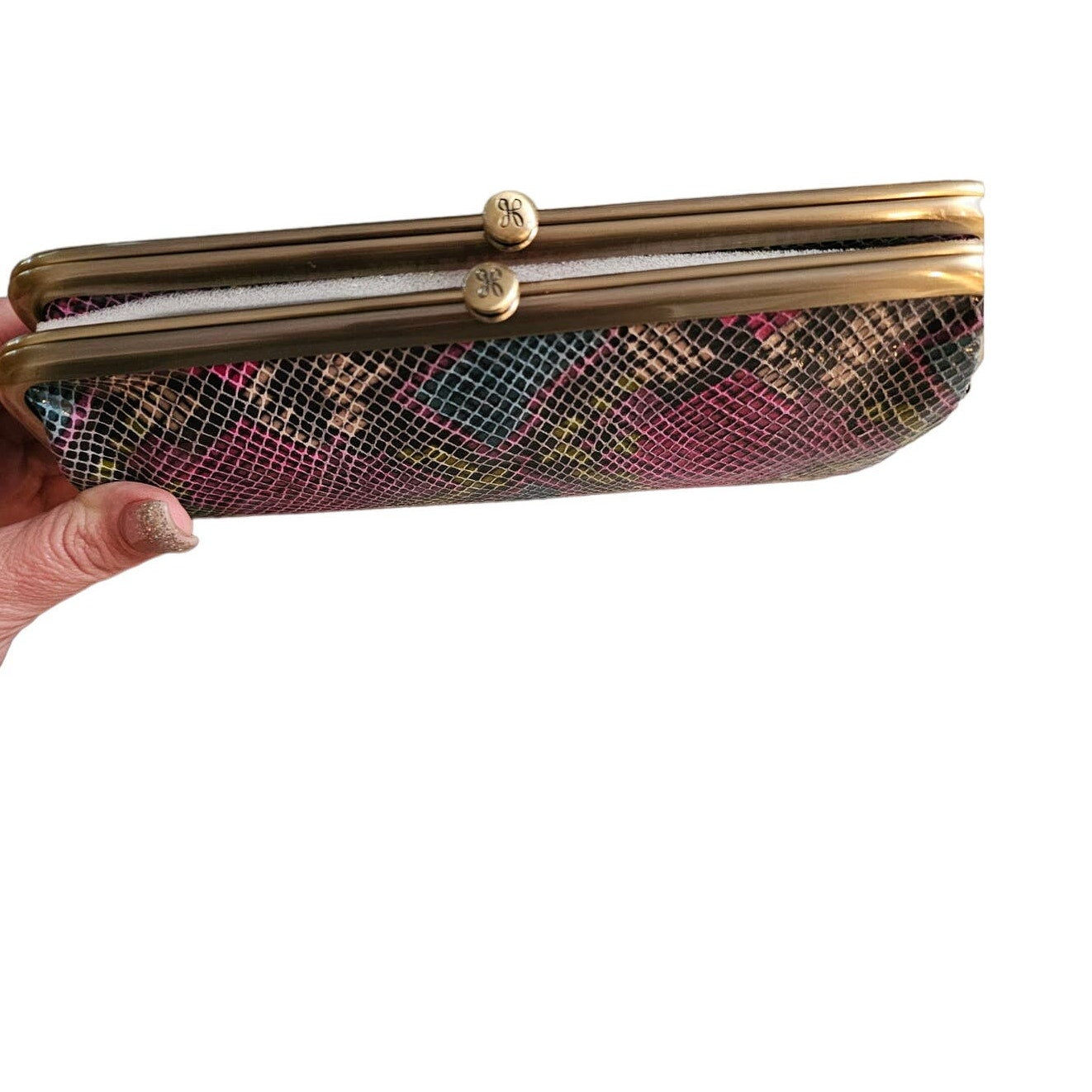 HOBO NWT & Dust Bag Leather Snakeskin Lauren Wallet