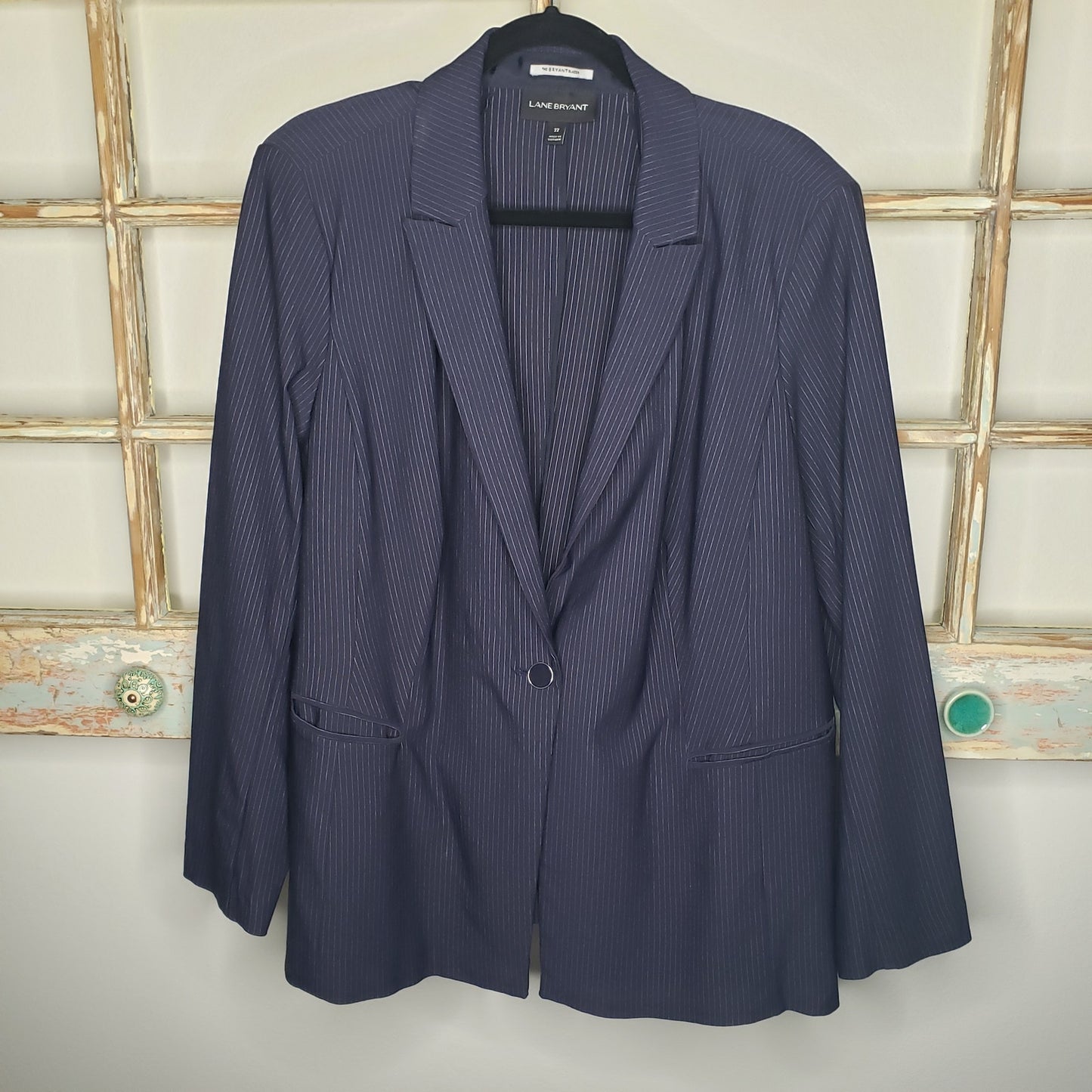 Lane Bryant Navy Blue With White Pinstripes Ladies size 22