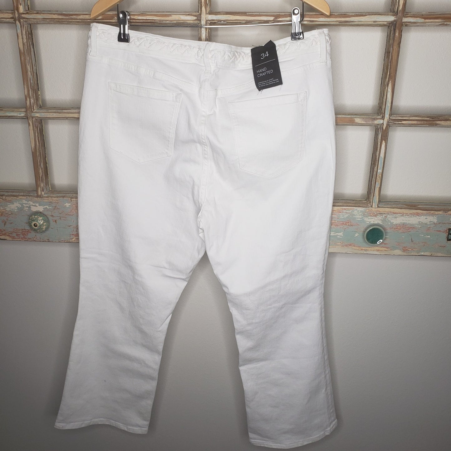 Sanctuary White Denim Cropped Jeans Ladies size 18 NWT