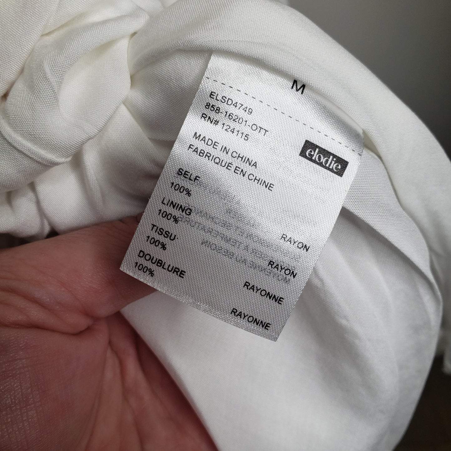 Elodie Ladies Summer Dress size Medium with swooping neckline