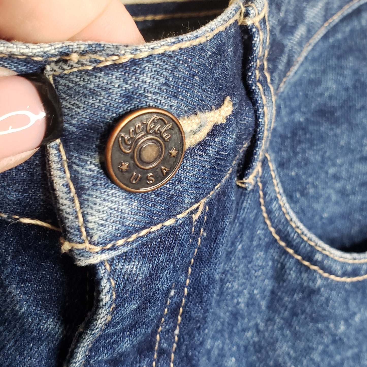 Vintage Coca Cola high rise tapered leg Jeans ladies size 8