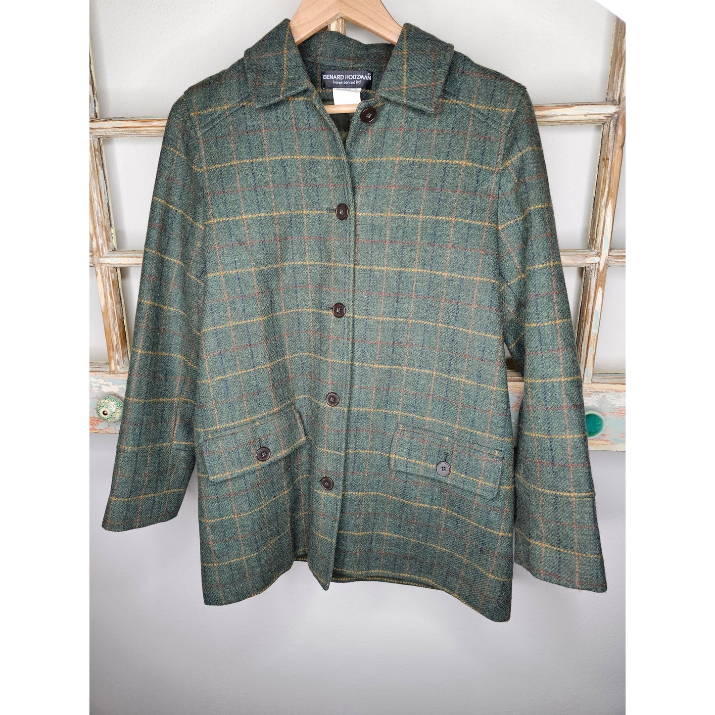 Vintage Wool Button Up Jacket Blazer by Benad Holzman Ladies size 10