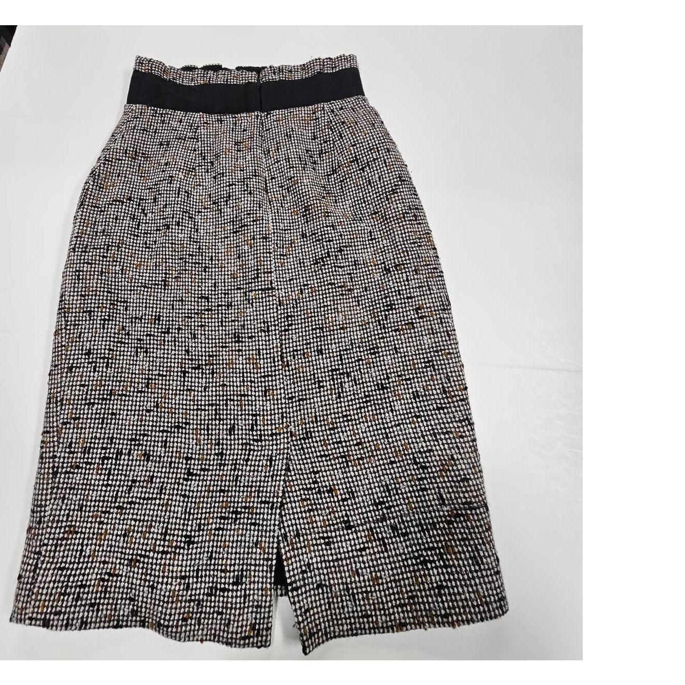 Tweed Pencil Skirt Classiques Entier Black & White Ladies Size 0