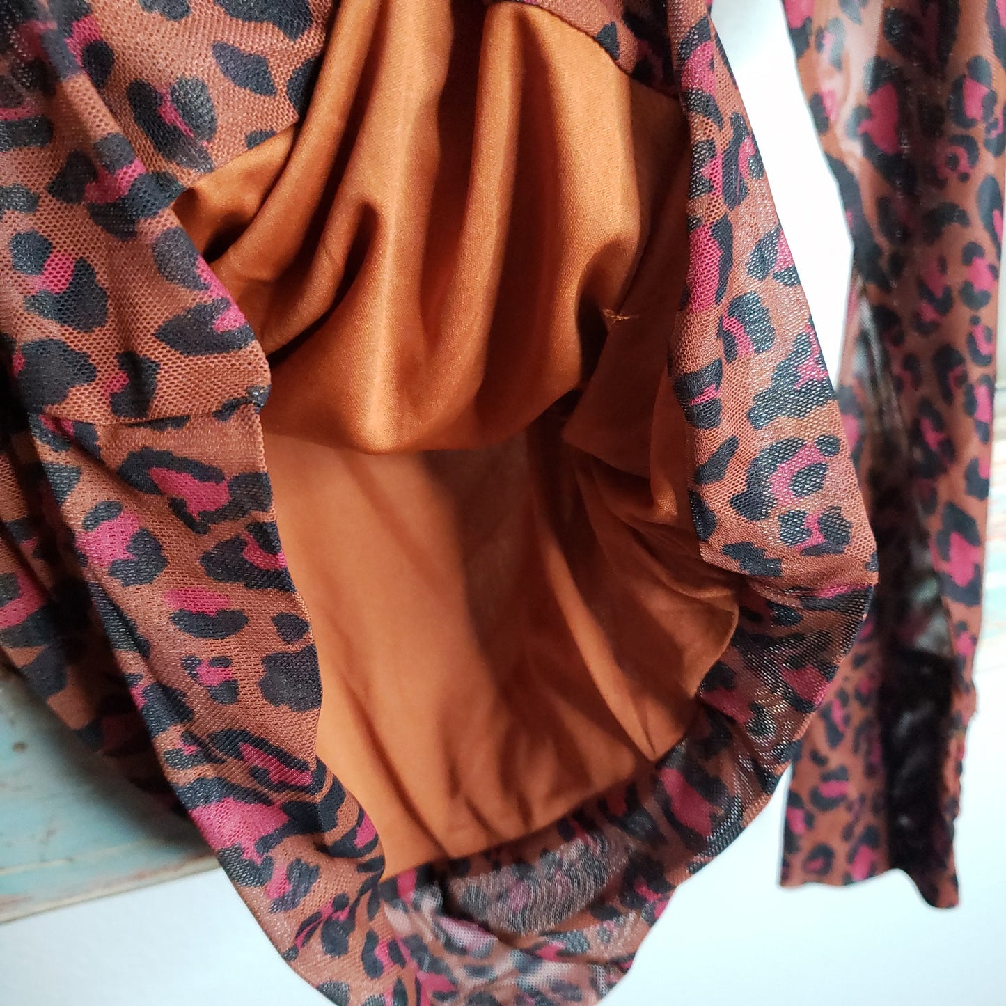 Farm Rio NWT Leopard-Print ruched top ladies size XS
