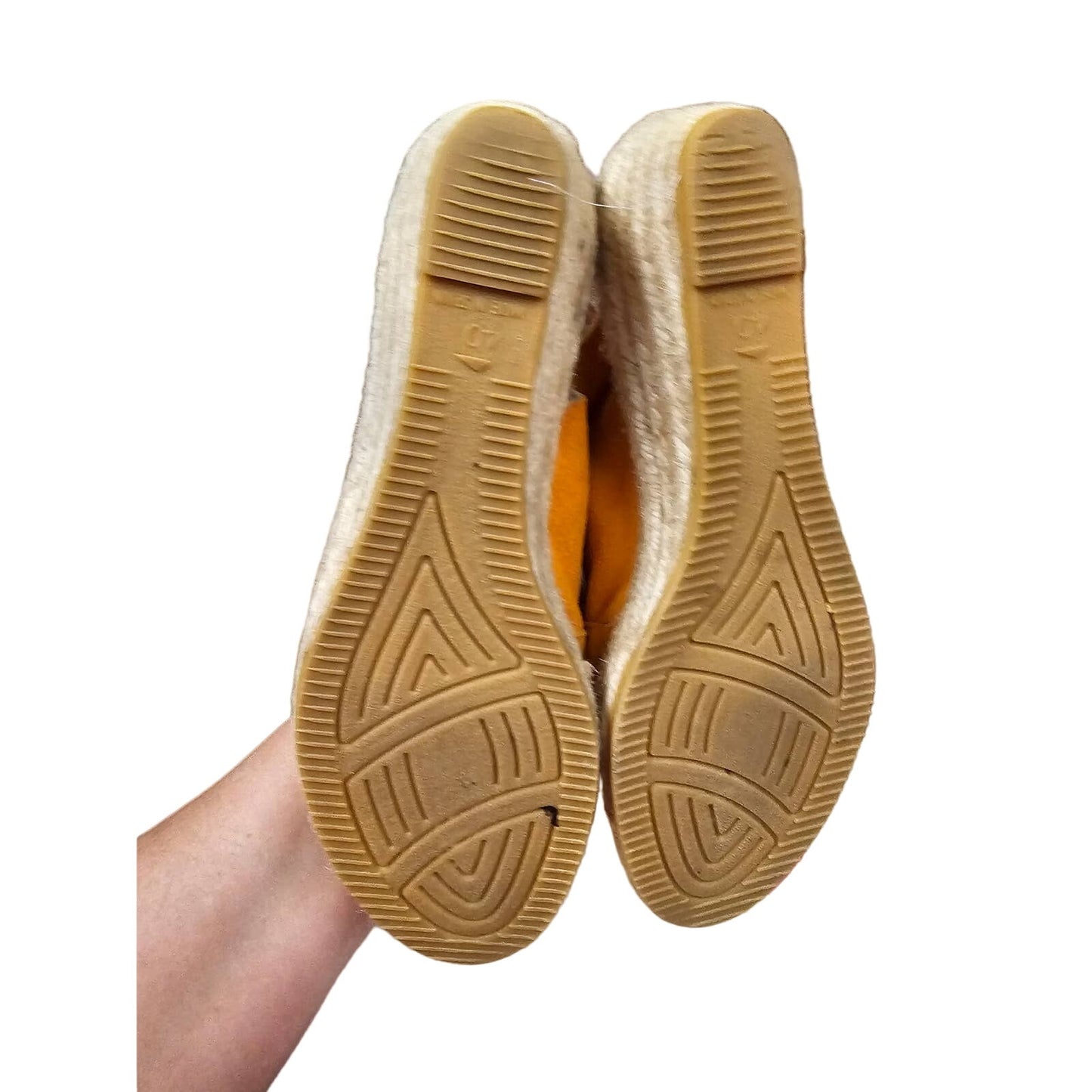 Ladies Orange Suede Sling back Peek-a-Boo Sandals size 10