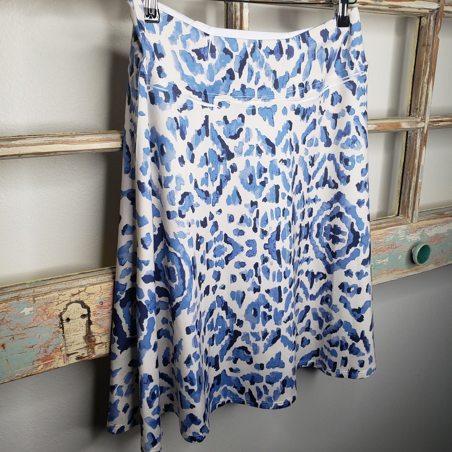 Whimsy Rose Blue Animal Print Flowy Skirt Ladies Size Small