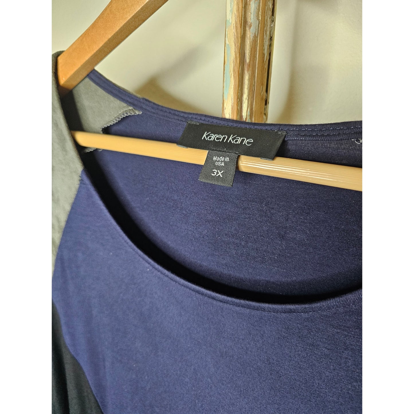 Karen Kane Color Block Rayon/ Spandex 3/4 sleeve dress size 3x