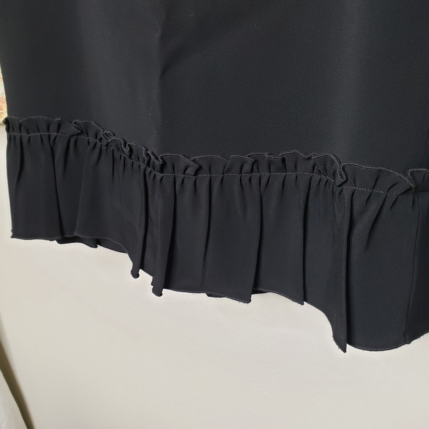 NWT Moschino Black Classic Ladies Skirt with Pleated Hemline size 8