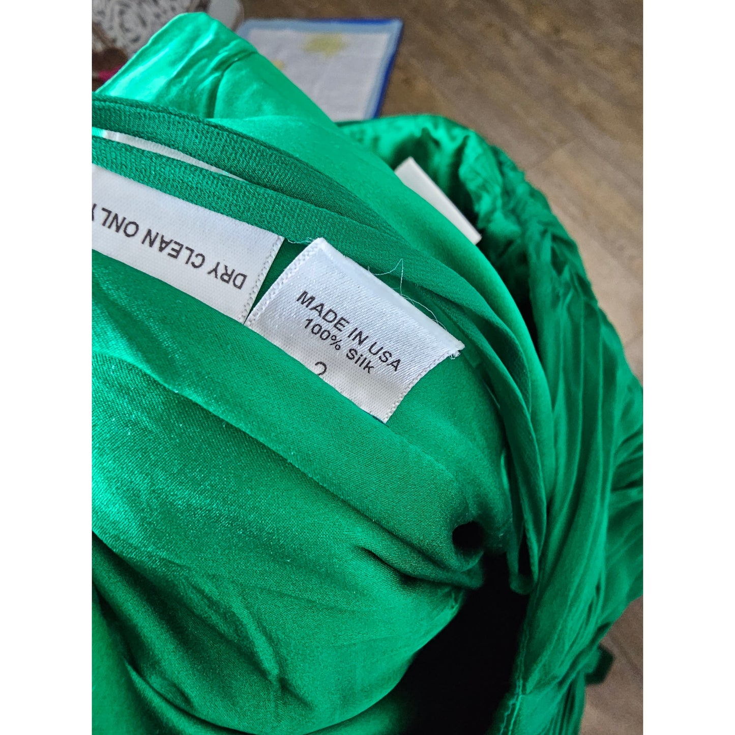 Plus size Woman's Formal Dress Green Silk Off the shoulder Dress 22W