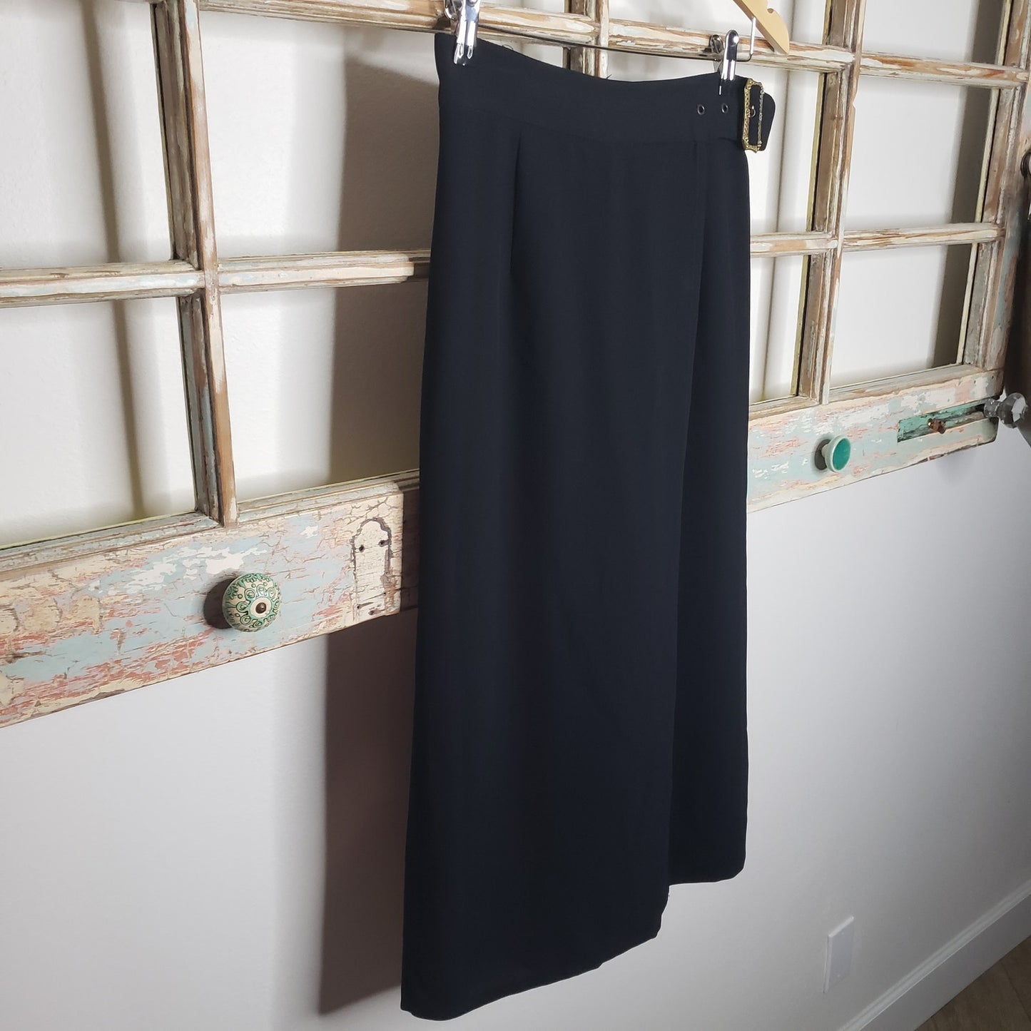 Vintage Cynthia Steefe black Culottes with wrap front size 8