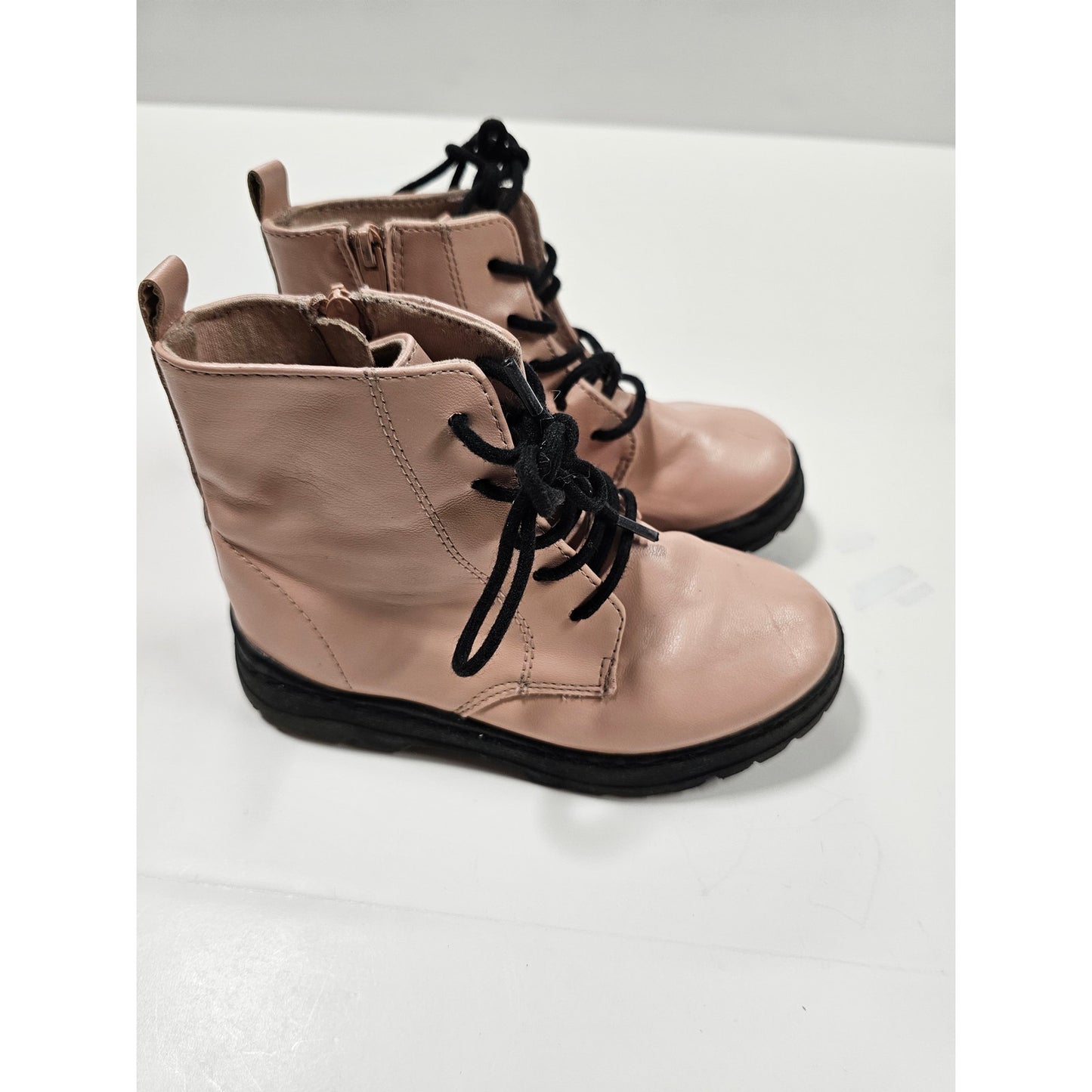 Little Girls Combat Boots Zara Pale Pink size 27 / US 10.5