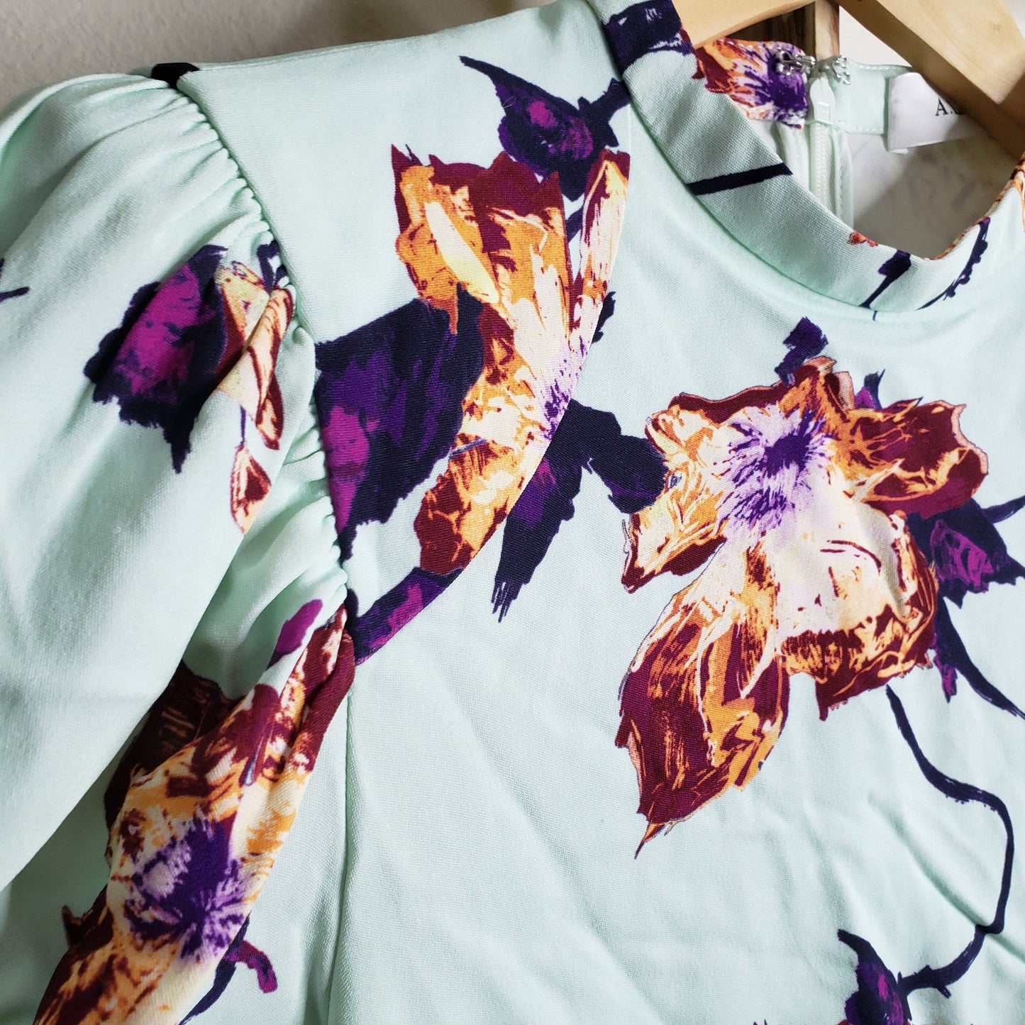NWT A.L.C floral Jane Mini Dress Asymmetrical length ladies size 2