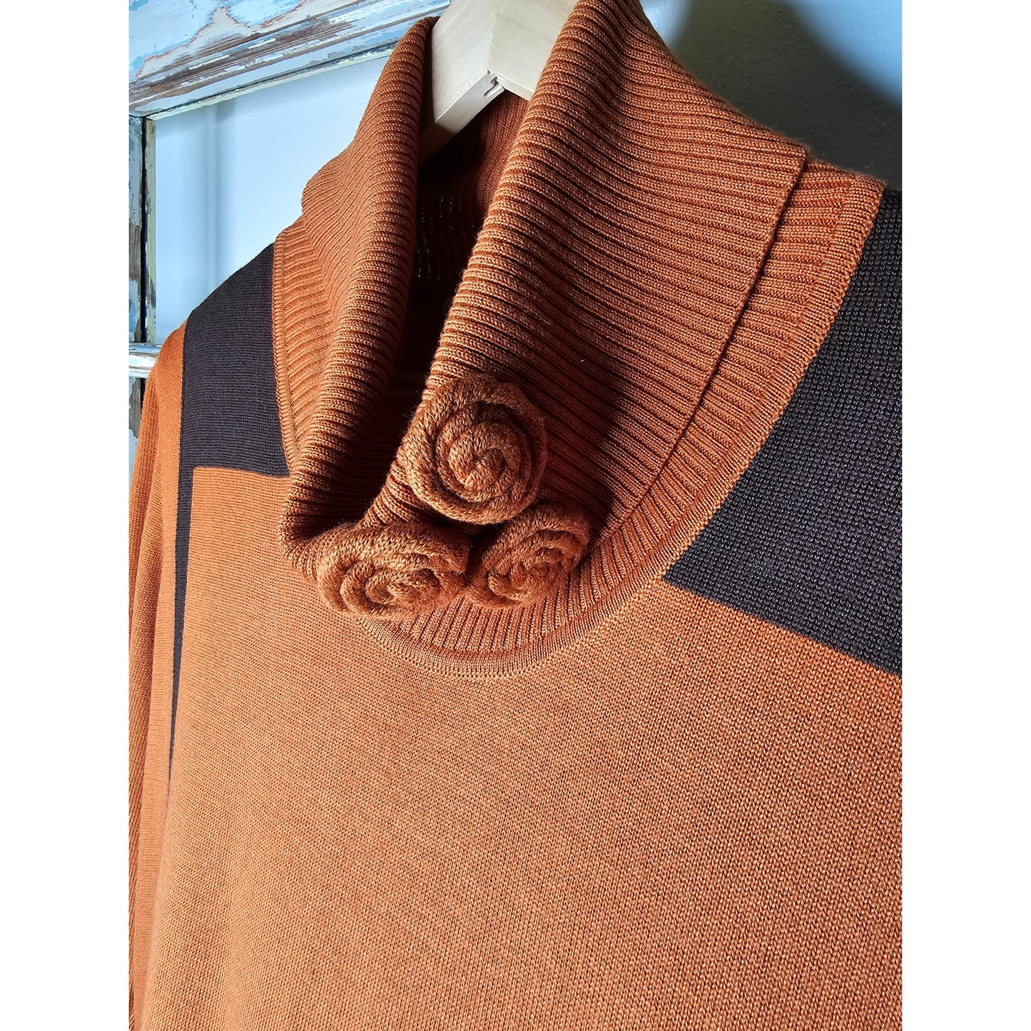Merino Wool Vintage Escola Cowl Neck Pullover Ladies Size Small