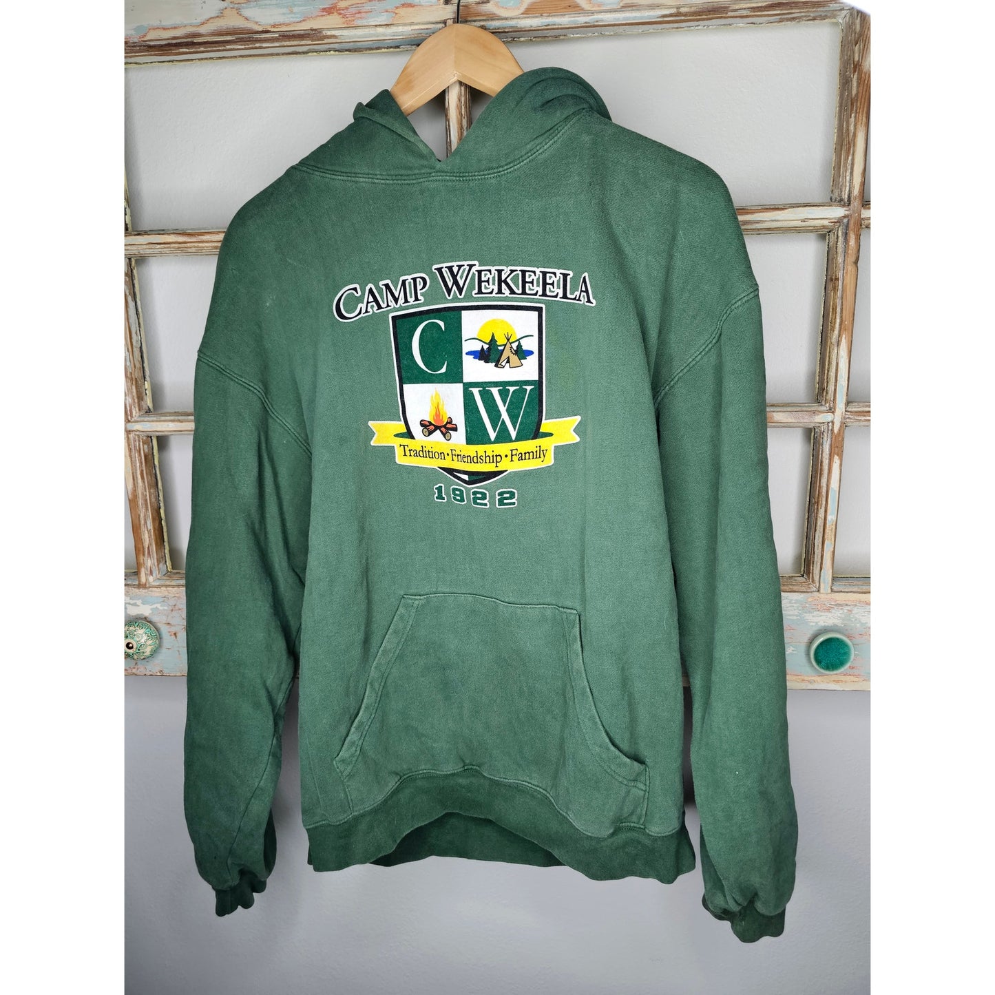 Hoodie Camp Wakeela Green Coz Sweatshirt Unisex size Medium