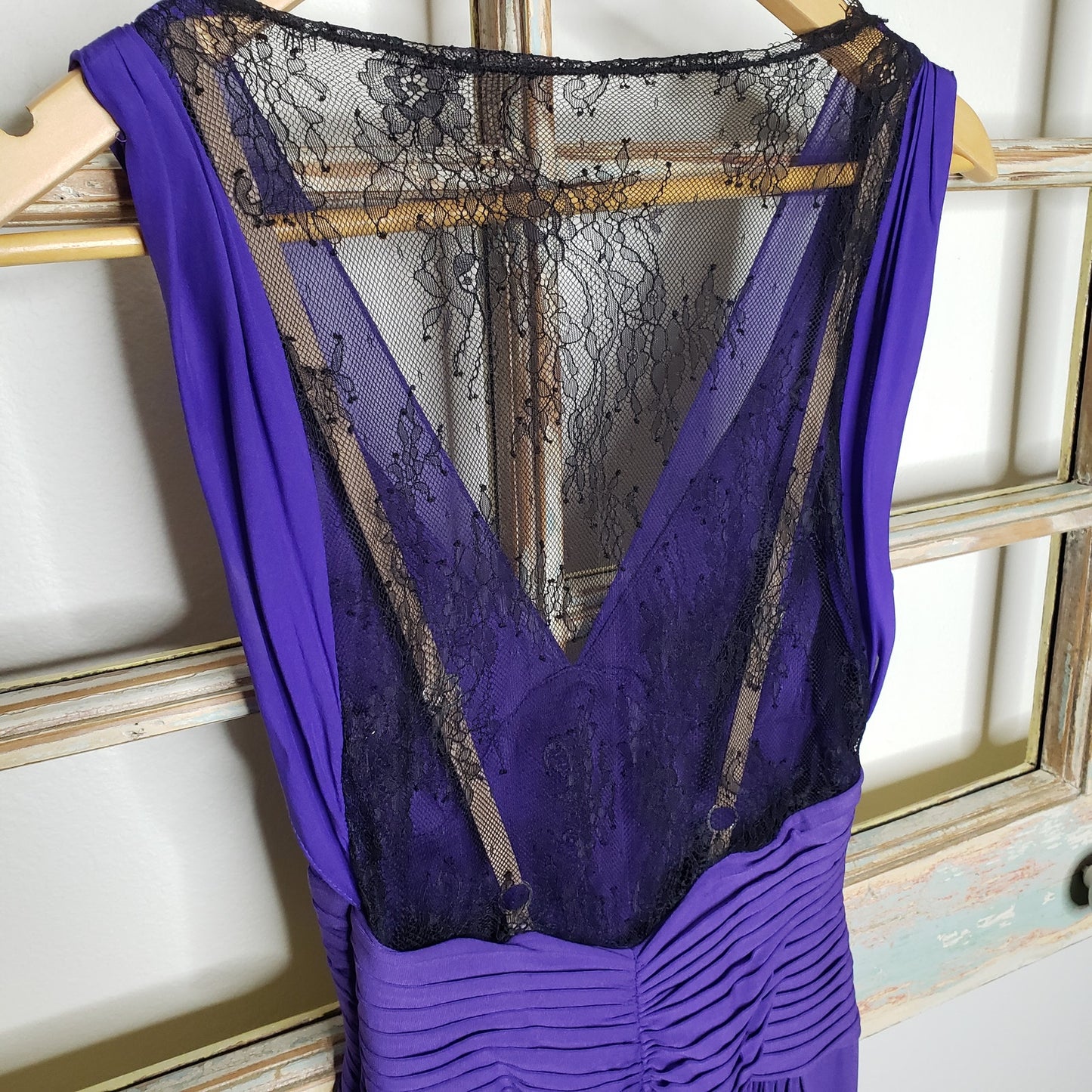 Vintage BCBG Maxazria Purple LIZ Dress Ladies size XXS NWT