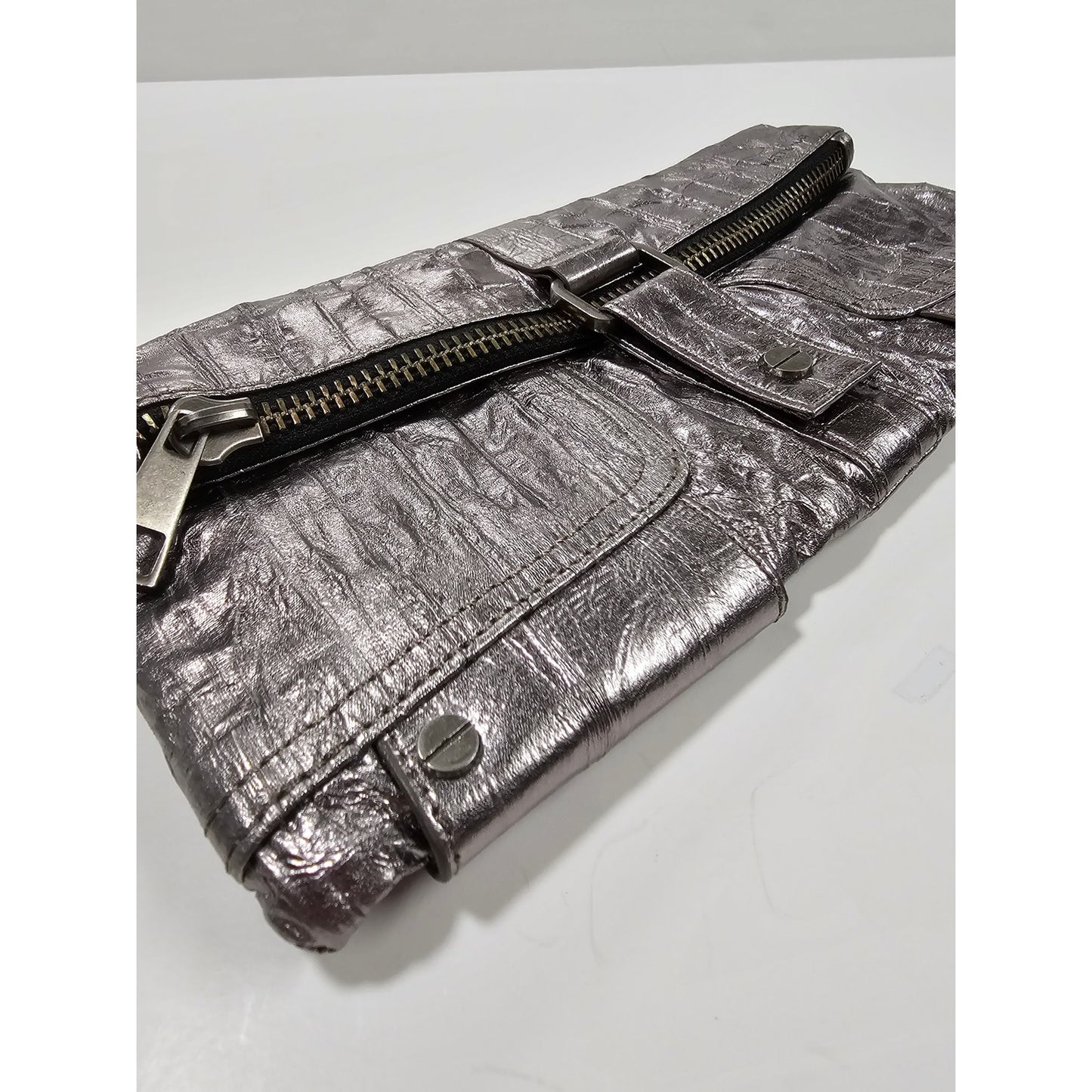 NWT MATT & NAT SAKS FIFTH AVE. VEGAN PEWTER CLUTCH