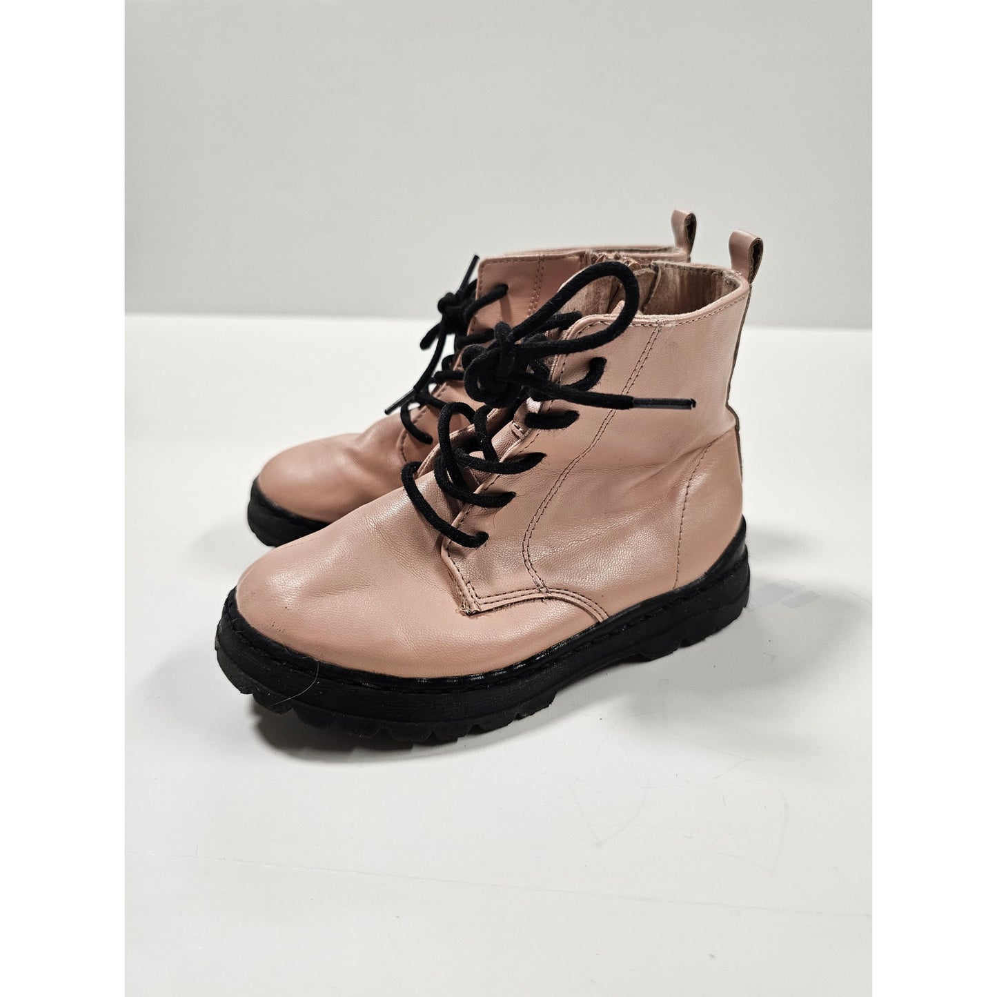 Little Girls Combat Boots Zara Pale Pink size 27 / US 10.5