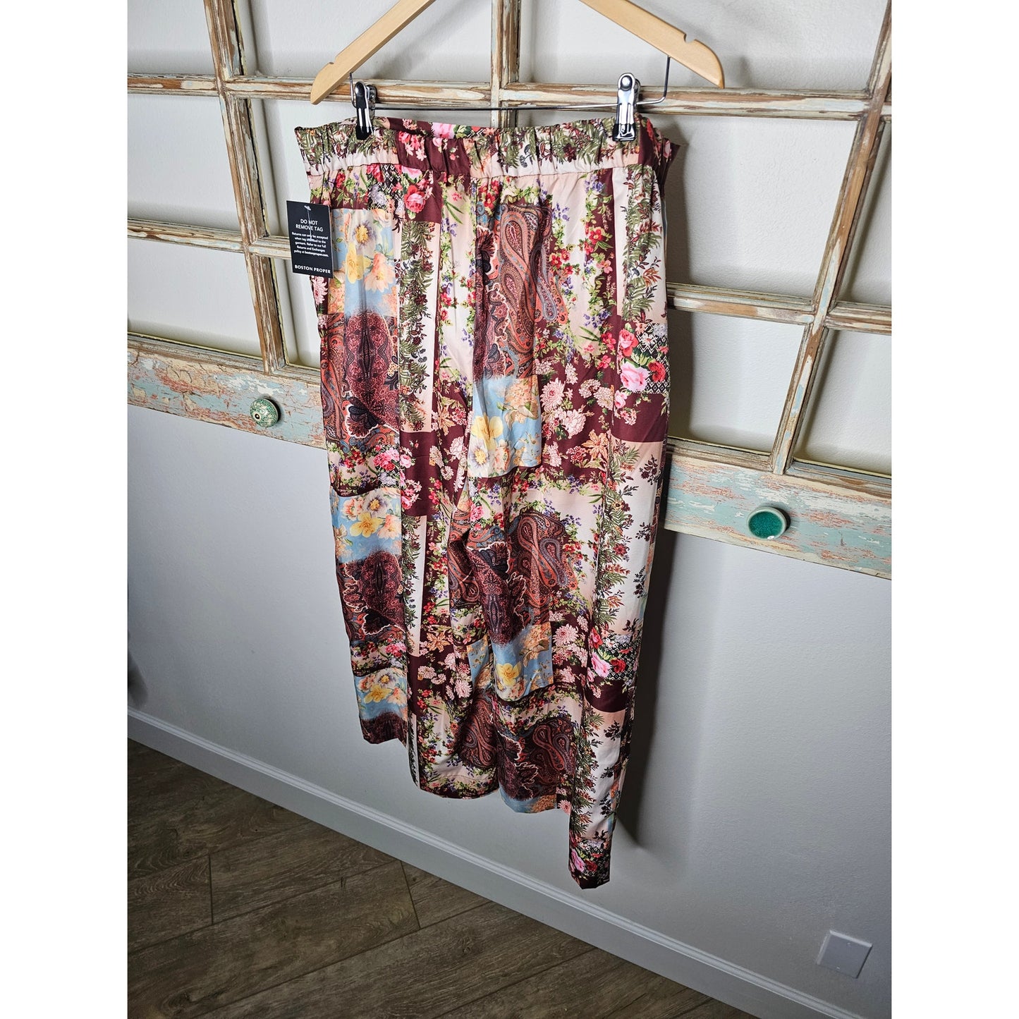 NWT Boston Proper Patchwork Wide Leg Pants size Ladies XL