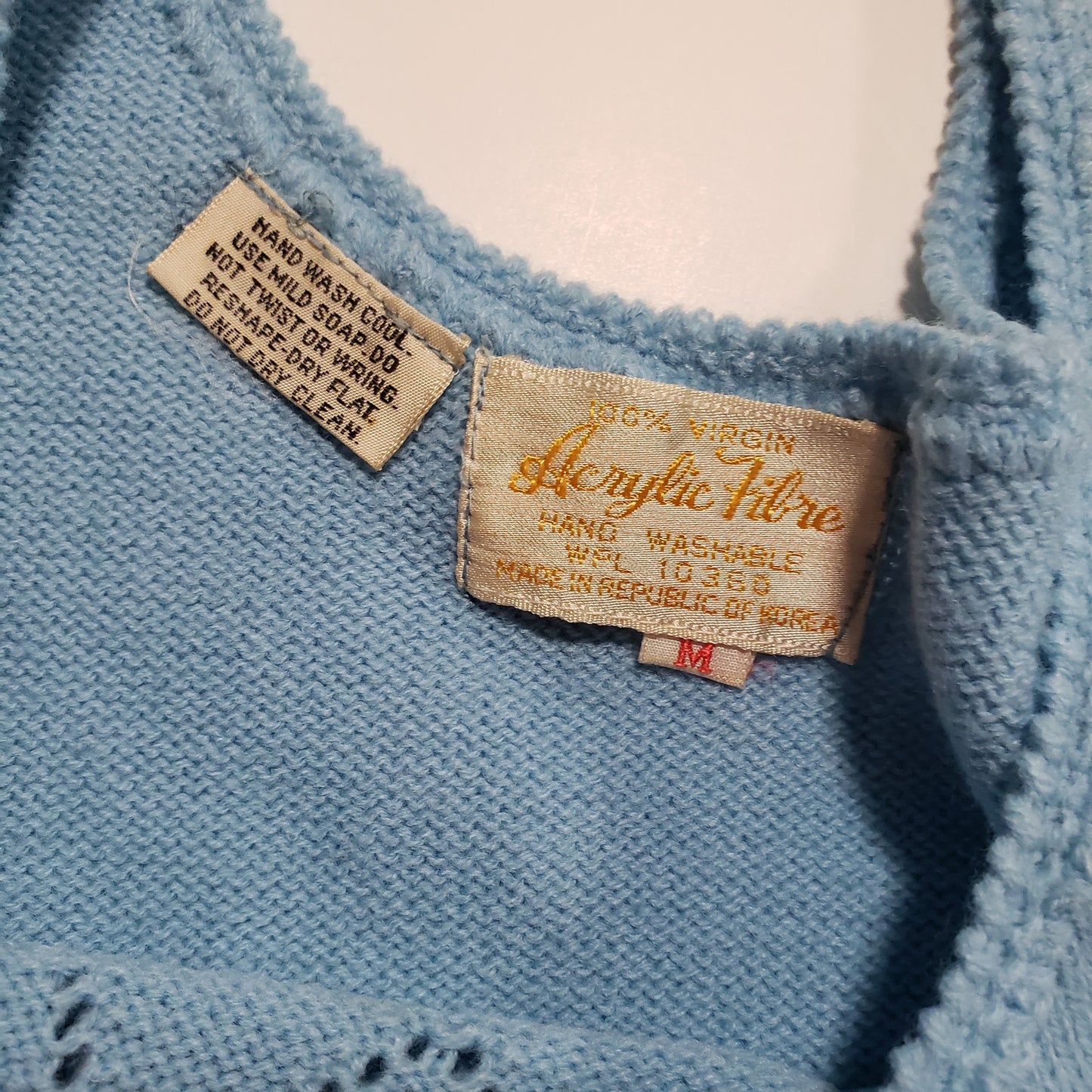 Vintage Blue Sleeveless Sweater Ladies size Medium