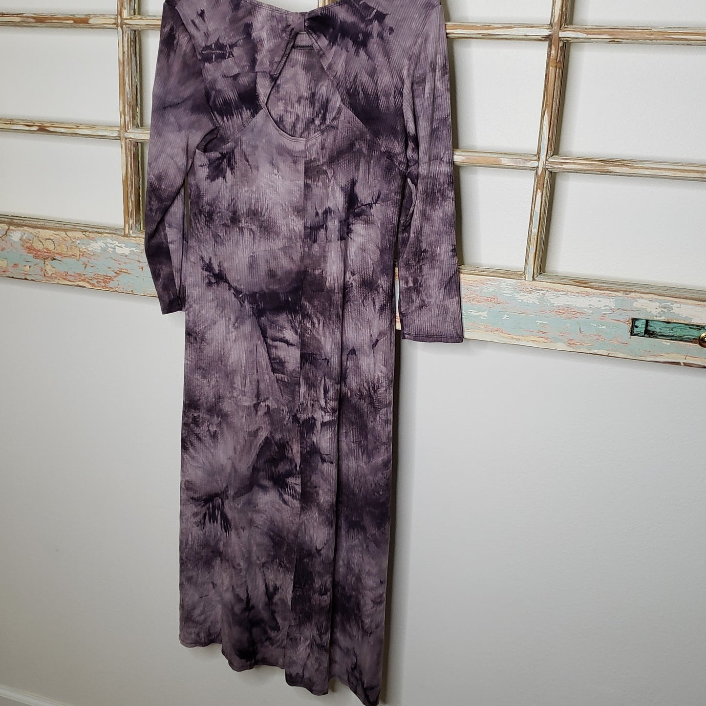 Emma & Michele Dress Plum Tie Dye Coloration XL midi length