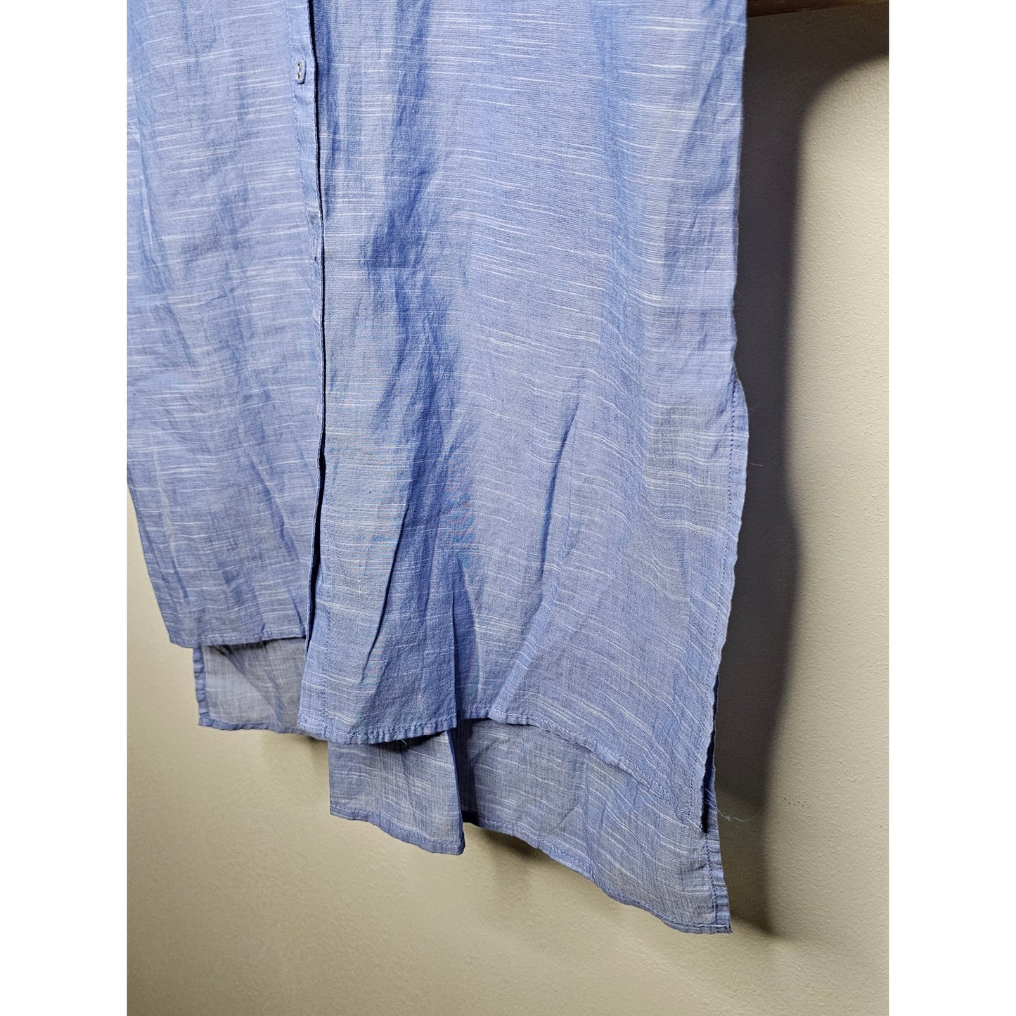 M & S Collection Button Up Cotton long Tunic / Shirt Dress size 10