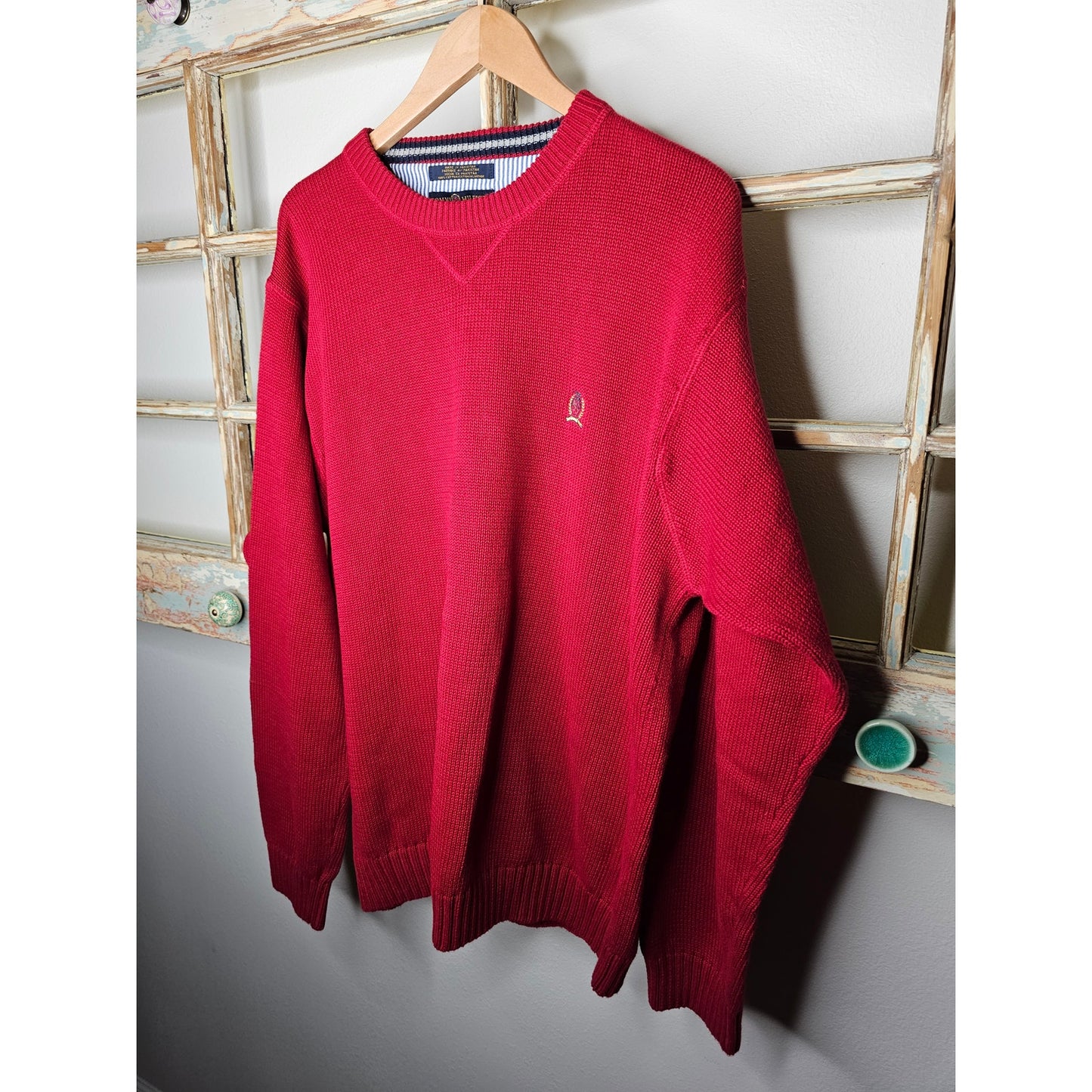 Tommy Hilfiger Crew Neck Red Mens Sweater size XL