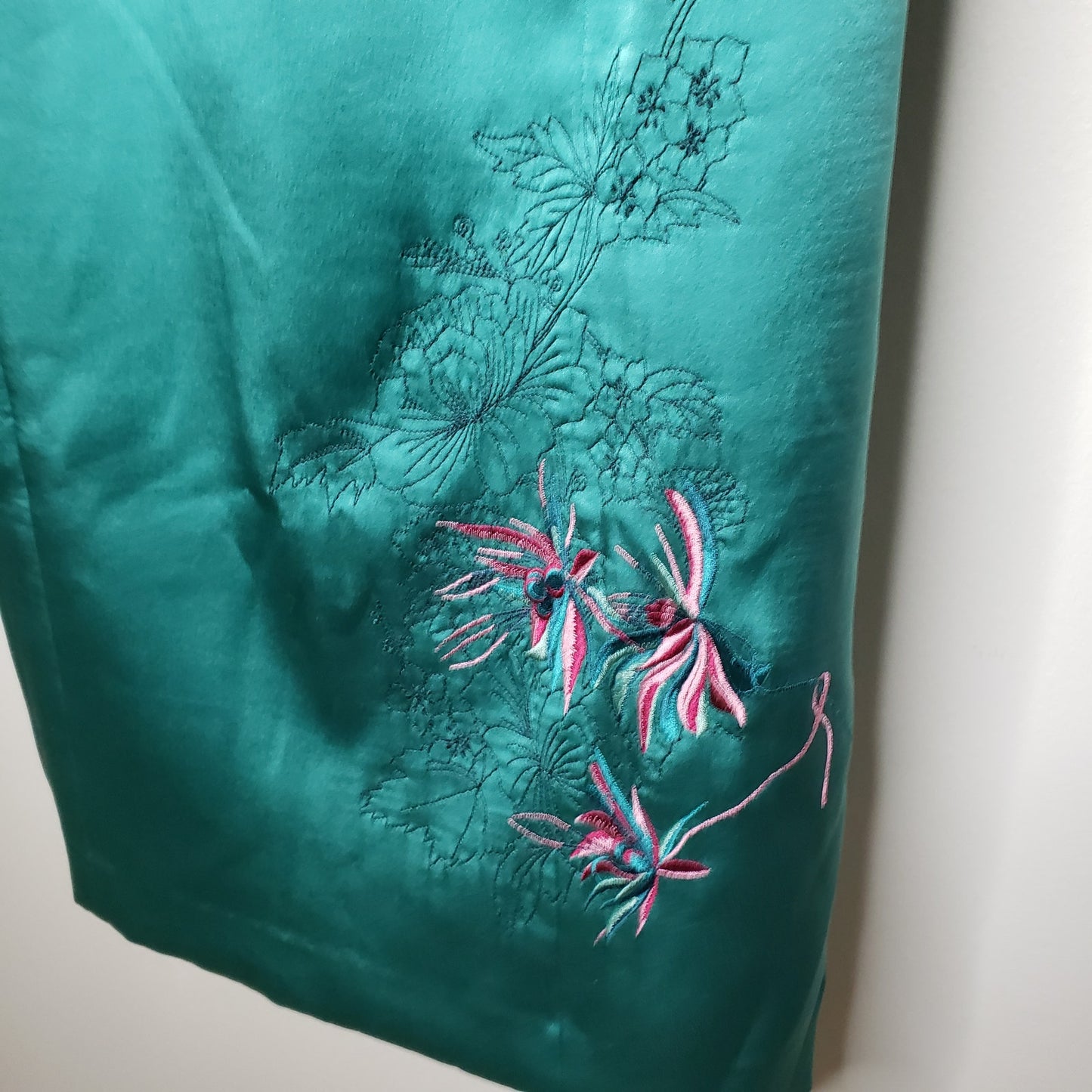 Karen Millen lined Silk Corset embroidered dress ladies size 8