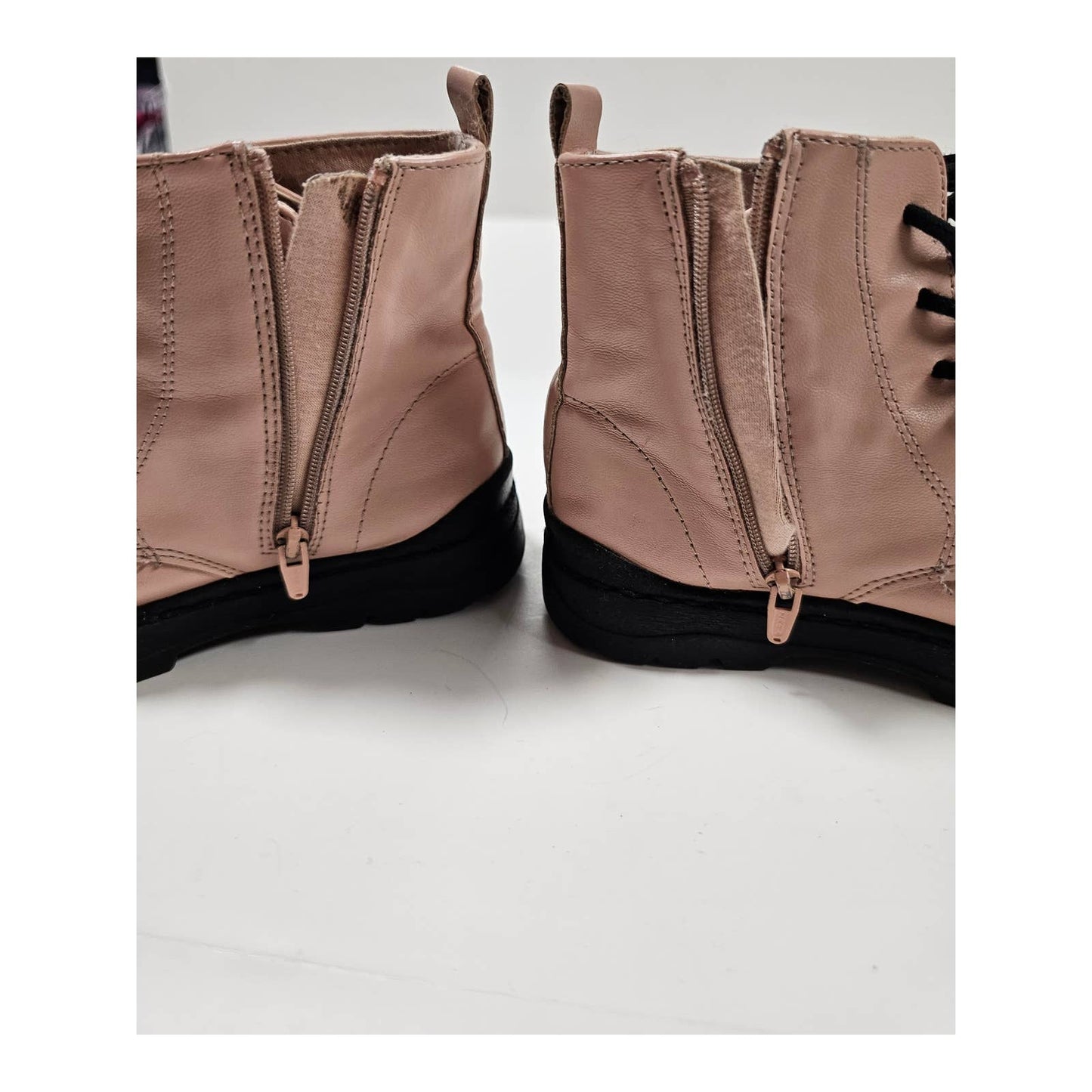 Little Girls Combat Boots Zara Pale Pink size 27 / US 10.5