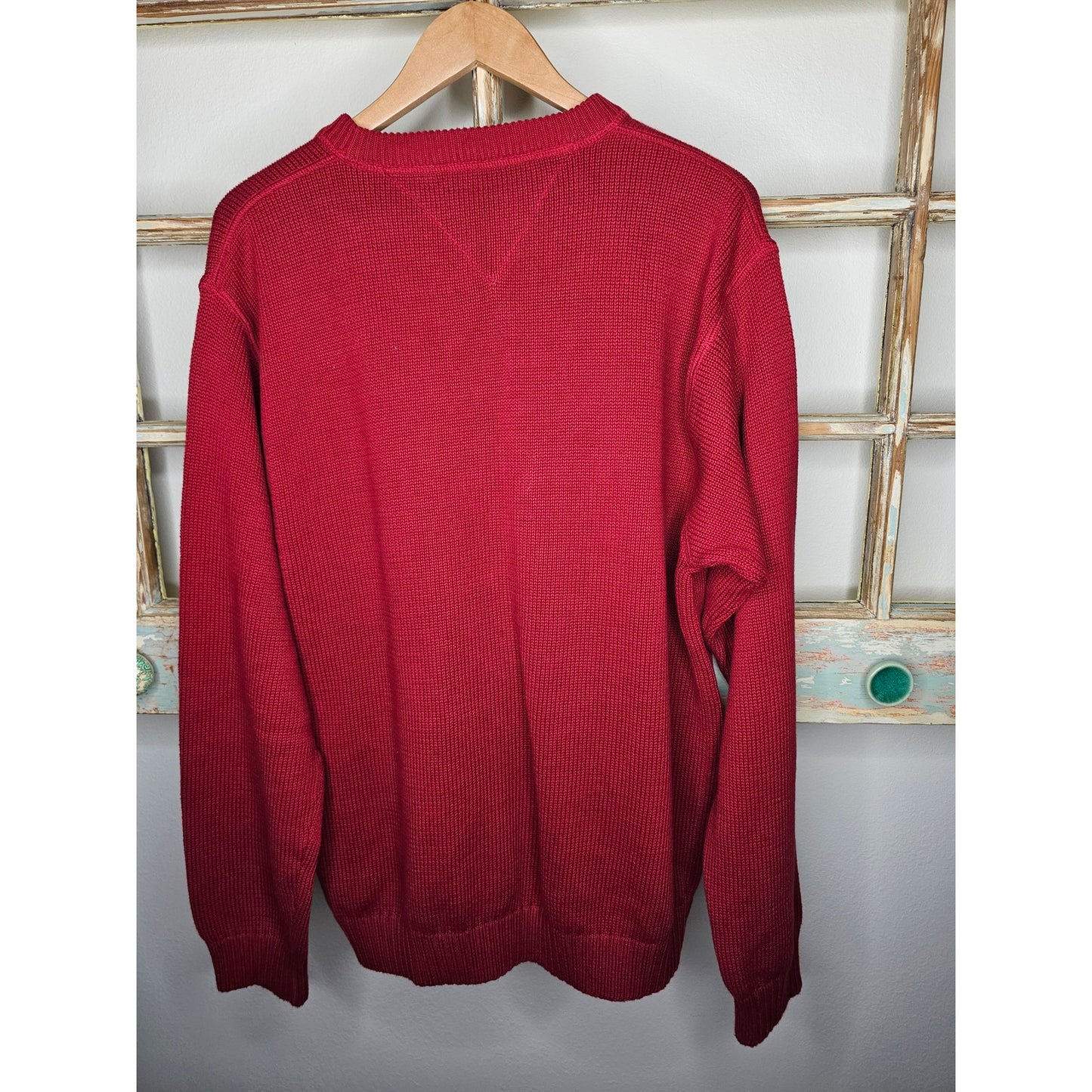 Tommy Hilfiger Crew Neck Red Mens Sweater size XL