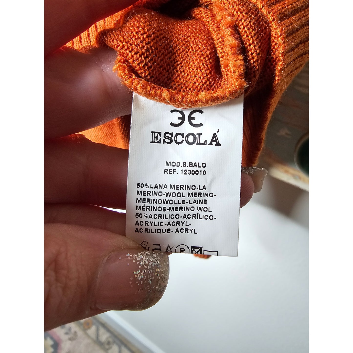 Merino Wool Vintage Escola Cowl Neck Pullover Ladies Size Small